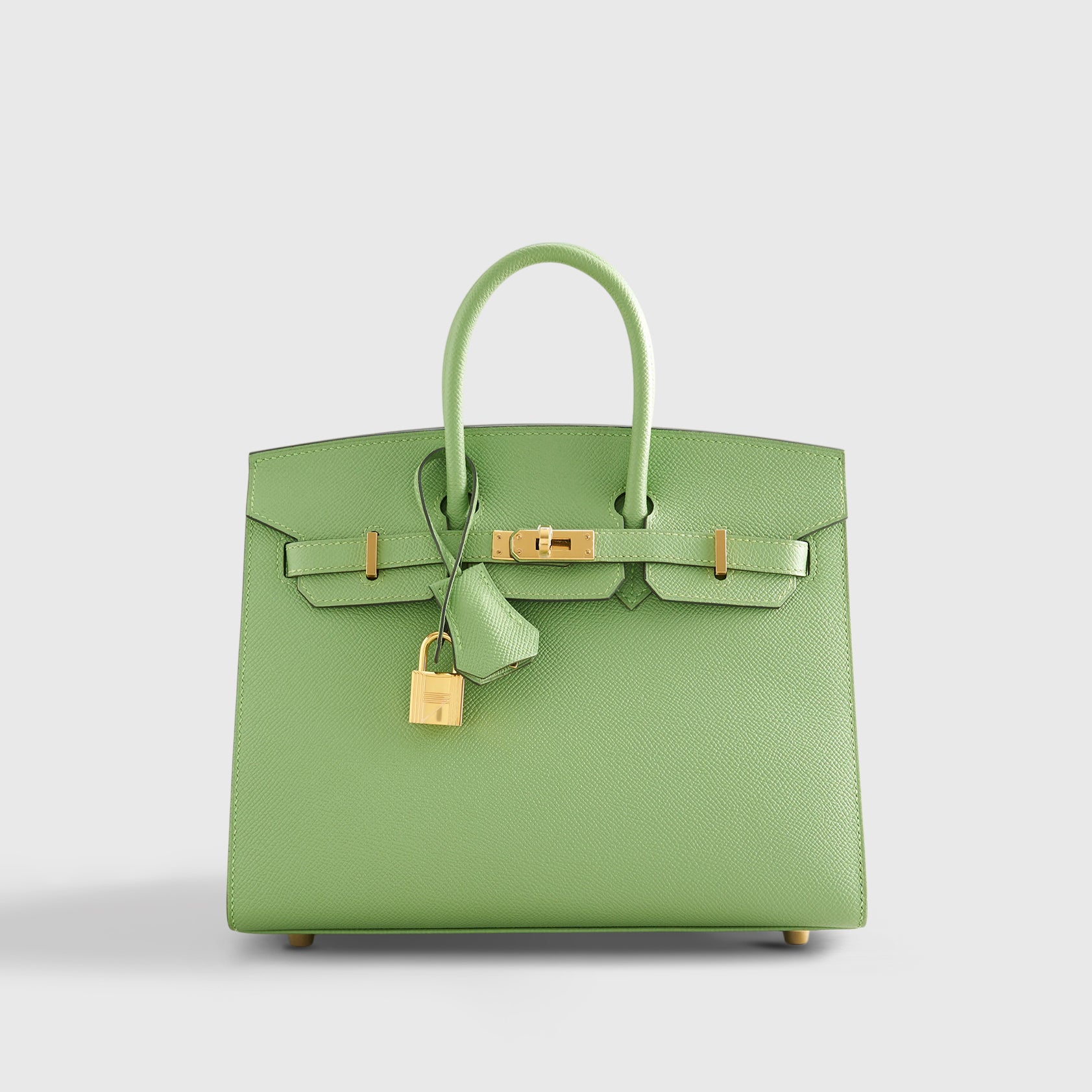 Hermès Birkin 25 Epsom Vert Criquet Gold Hardware Sellier - eliteUSA