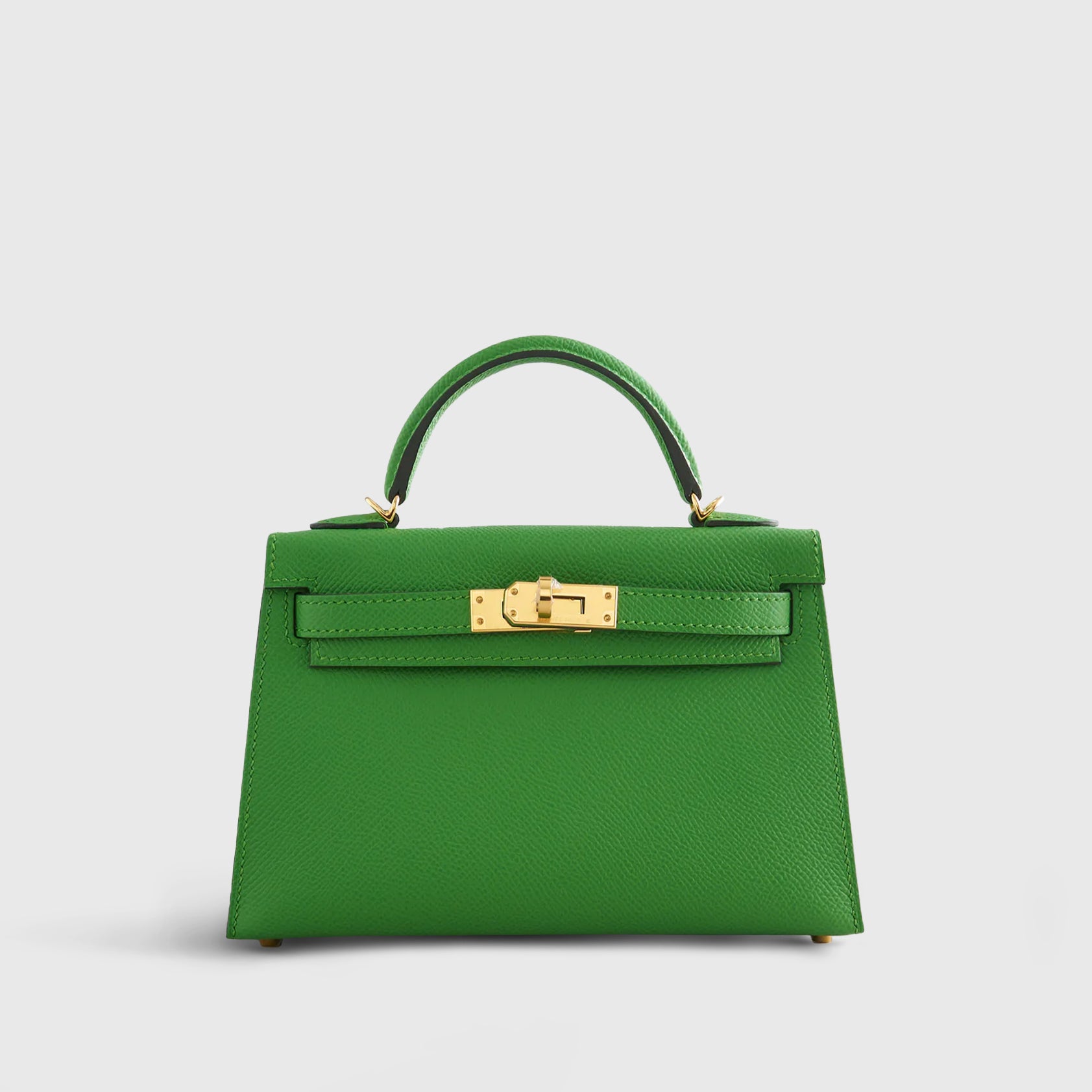 Hermès Kelly Mini Epsom Vert Yucca Sellier Gold Hardware - eliteUSA