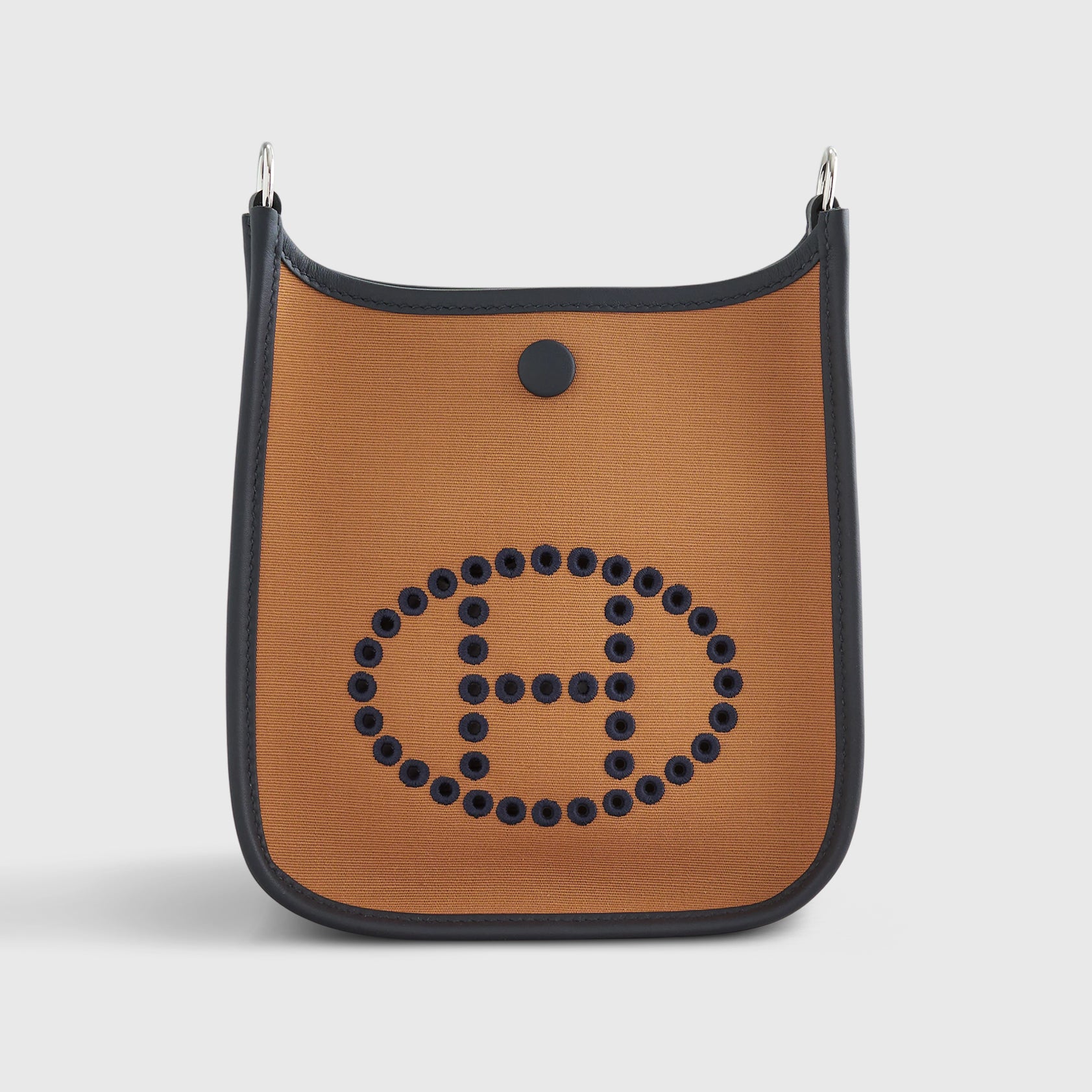 Hermès Evelyne Mini Toila, Swift Dune/Cassis/Caban Palladium Hardware - eliteUSA