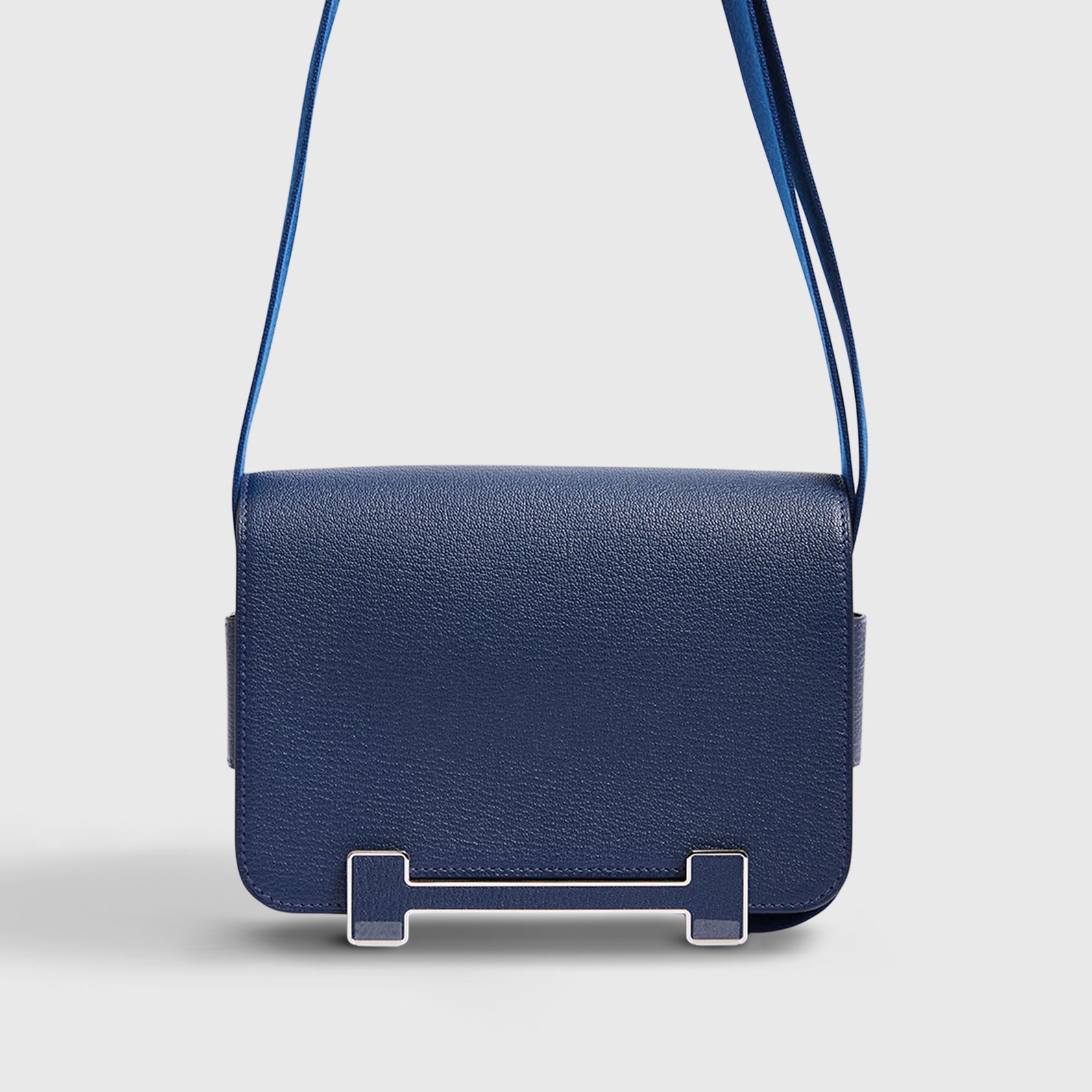 Hermès Geta Bag Chevre Navy Palladium Hardware