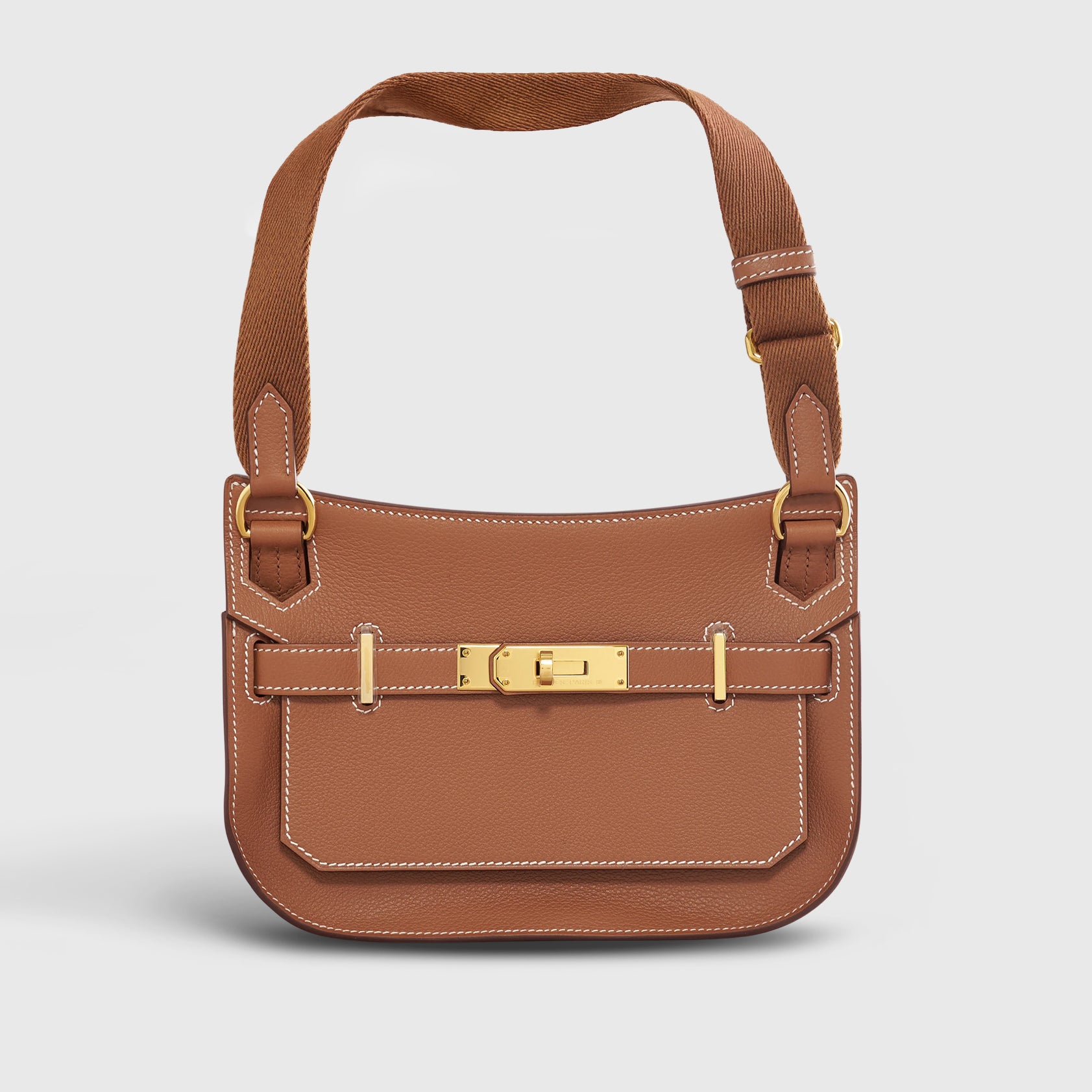 Hermès Jypsiere Bag Mini Evercolor Gold Gold Hardware - eliteUSA