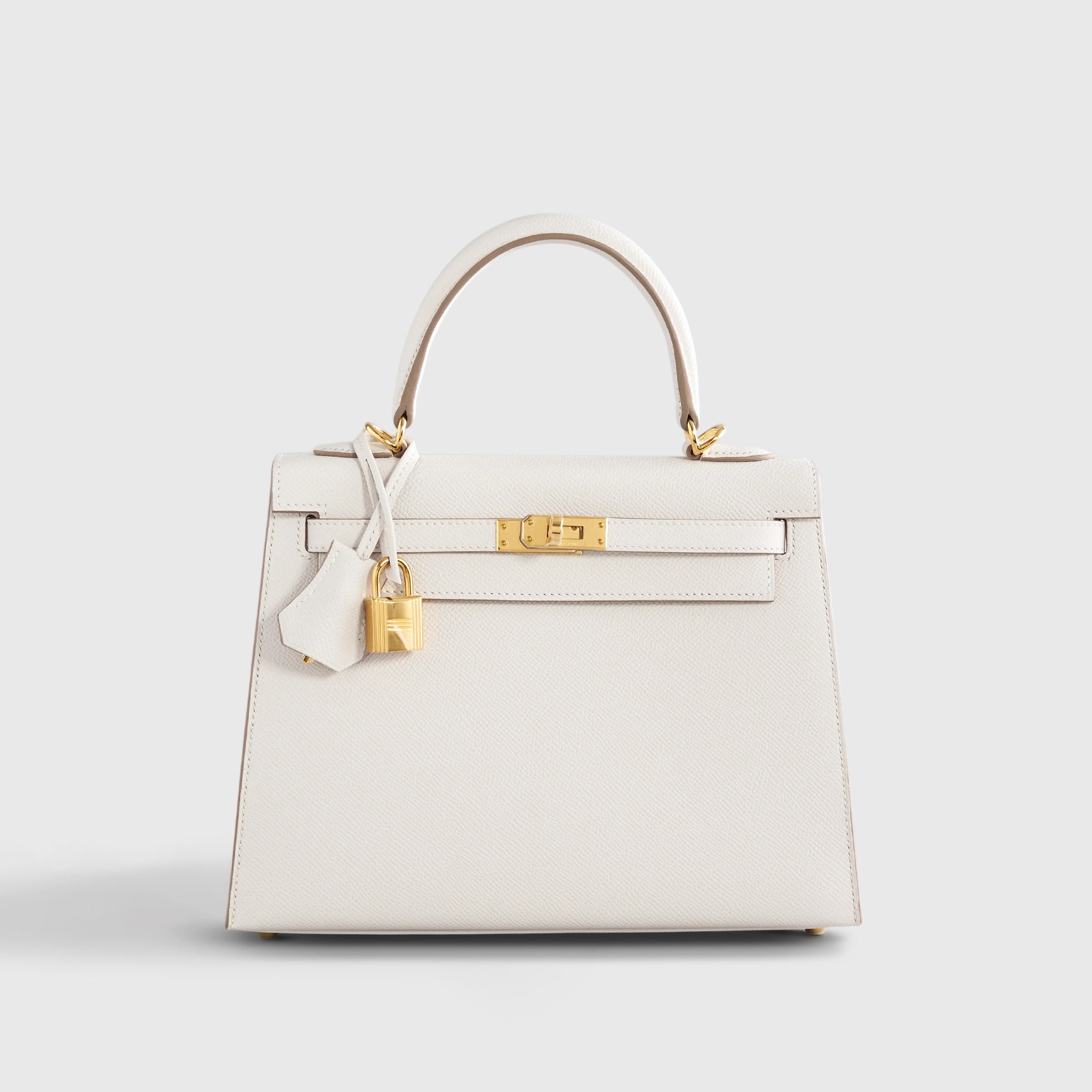 Hermès Kelly 25 Epsom Gris Pale Gold Hardware - eliteUSA