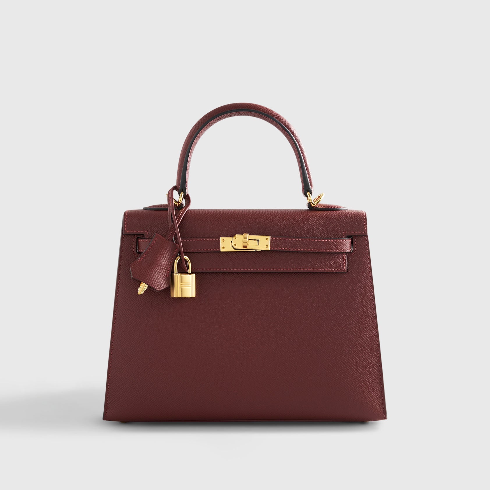 Hermès Kelly 25 Epsom Rouge H Sellier Gold Hardware - eliteUSA