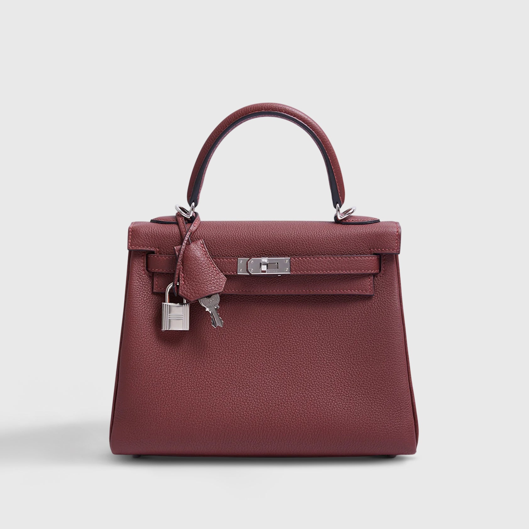 Hermès Kelly 25 Togo Rouge H Pallidum Hardware Retourne