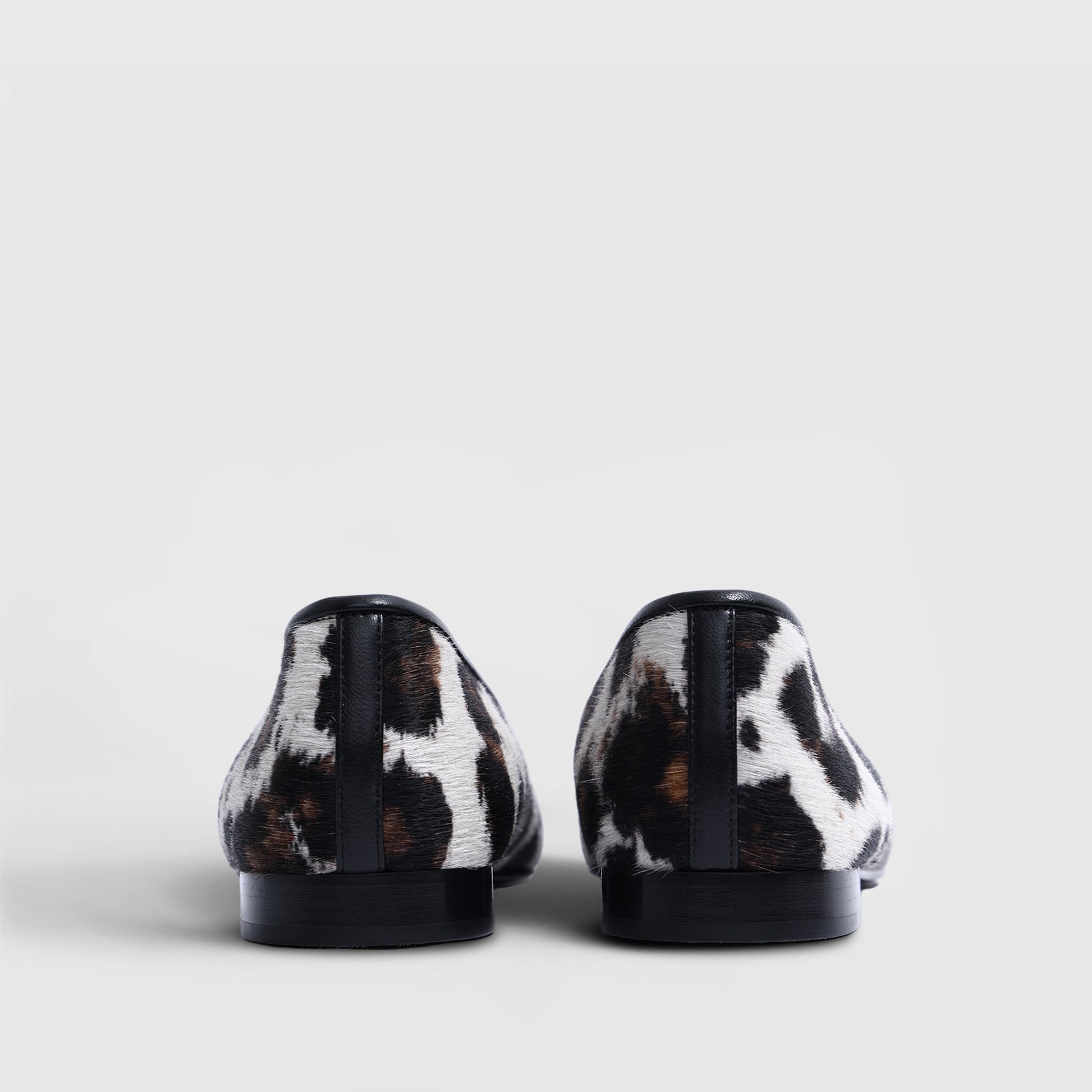 Chanel Ballet Flat Pony Fur White/Brown/Black