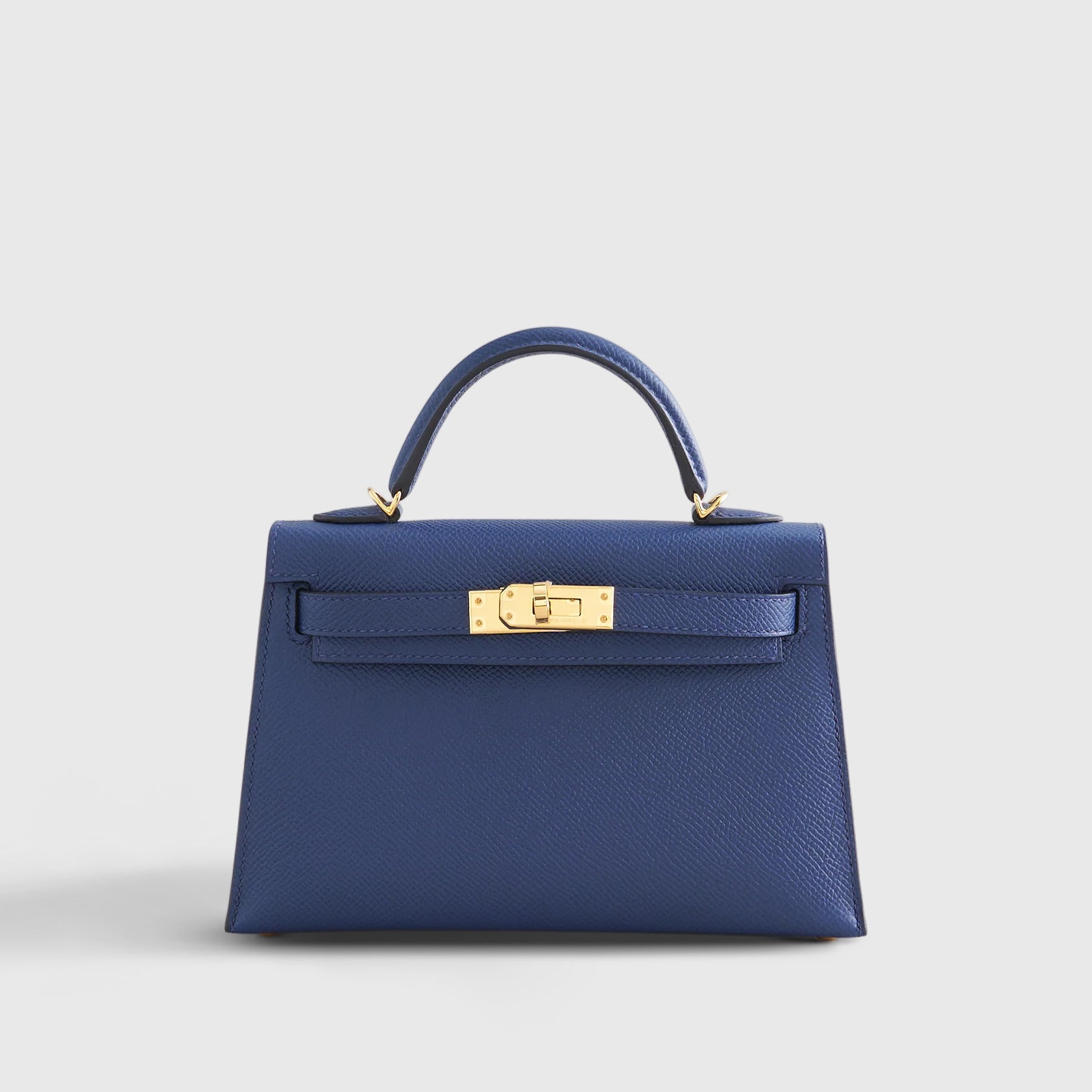 Hermès Kelly Mini Epsom Blue Navy Gold Hardware - eliteUSA