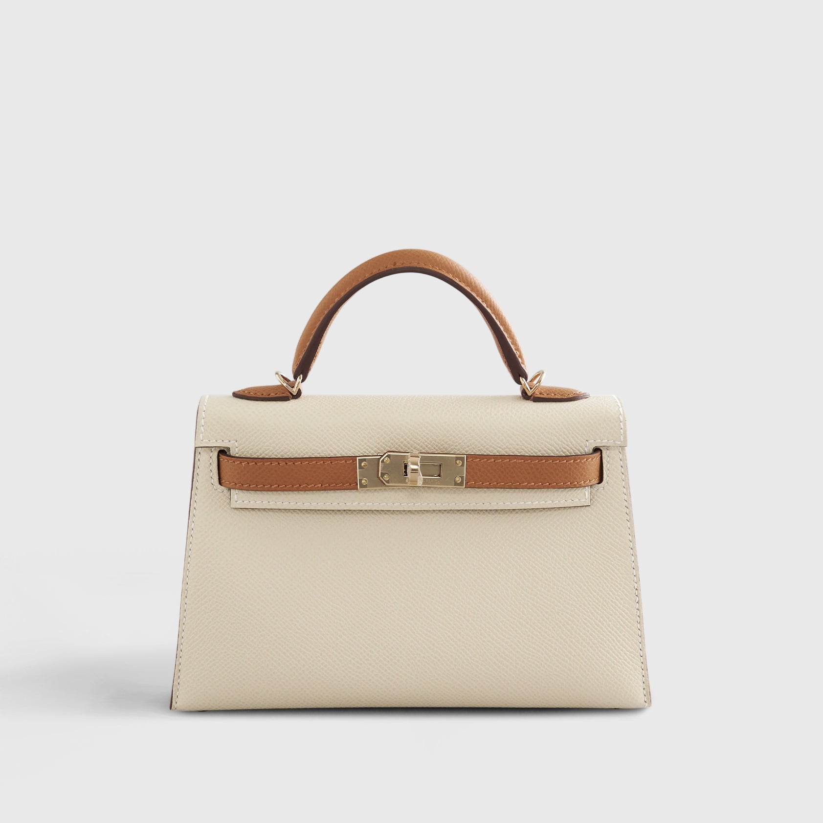 Hermès Kelly Mini Epsom Craie/Gold Sellier Permabrass Hardware HSS - eliteUSA