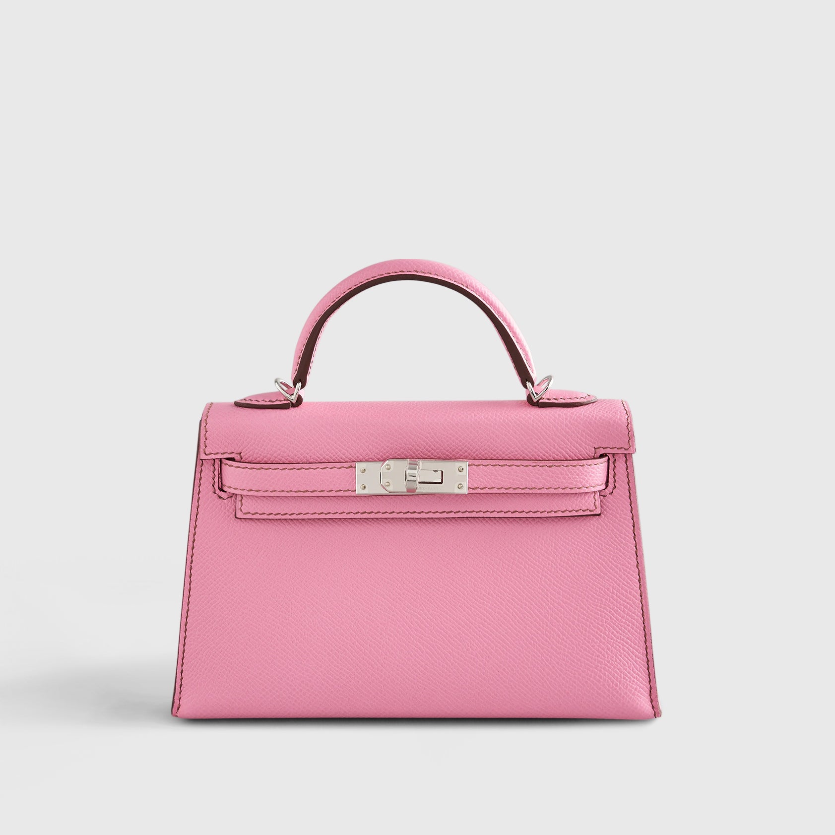 Hermès Kelly Mini Epsom Pink Palladium Hardware Sellier