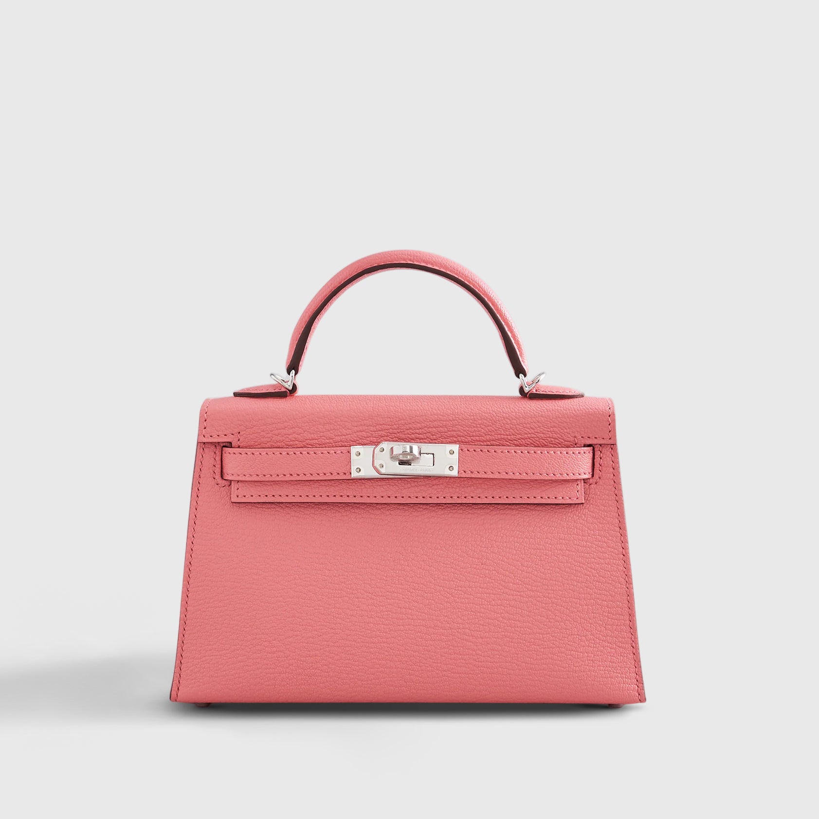 Hermès Kelly Verso Mini Chevre Rose d'Ete/Rouge Venetian Palladium Hardware - eliteUSA