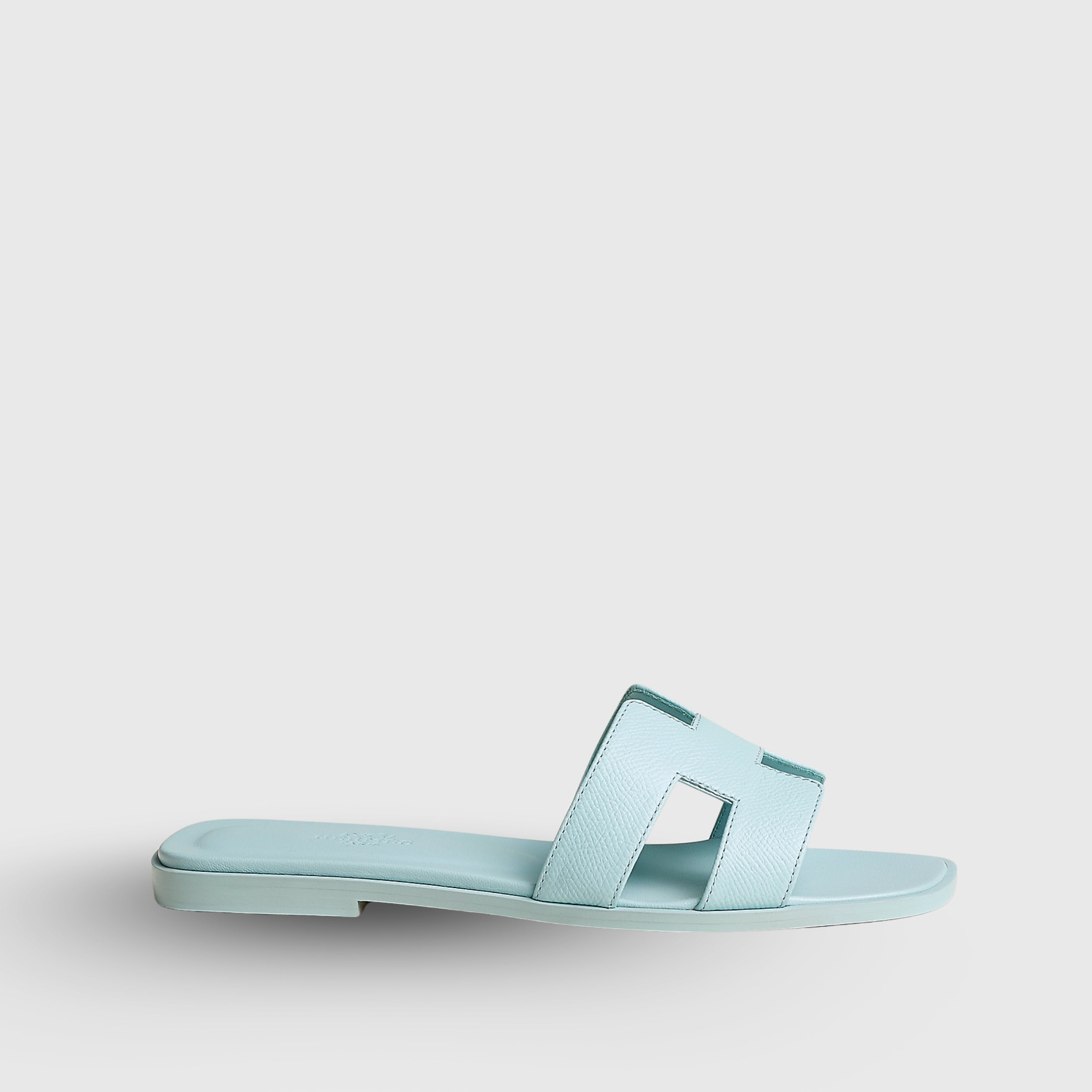 Hermès Oran Sandals Blue Brume