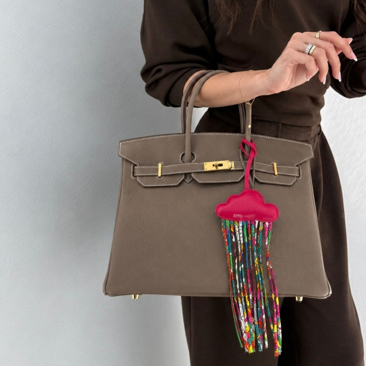 Hermès Cloud Charm Red Multi