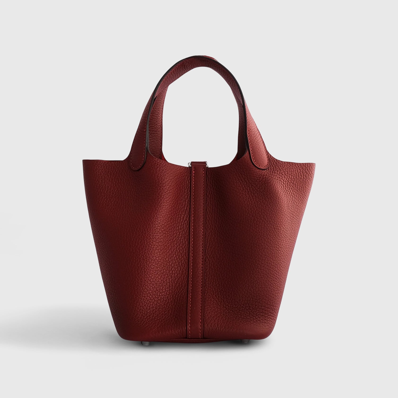 Hermès Picotin 18 Clemence Rouge H Palladium Hardware - eliteUSA