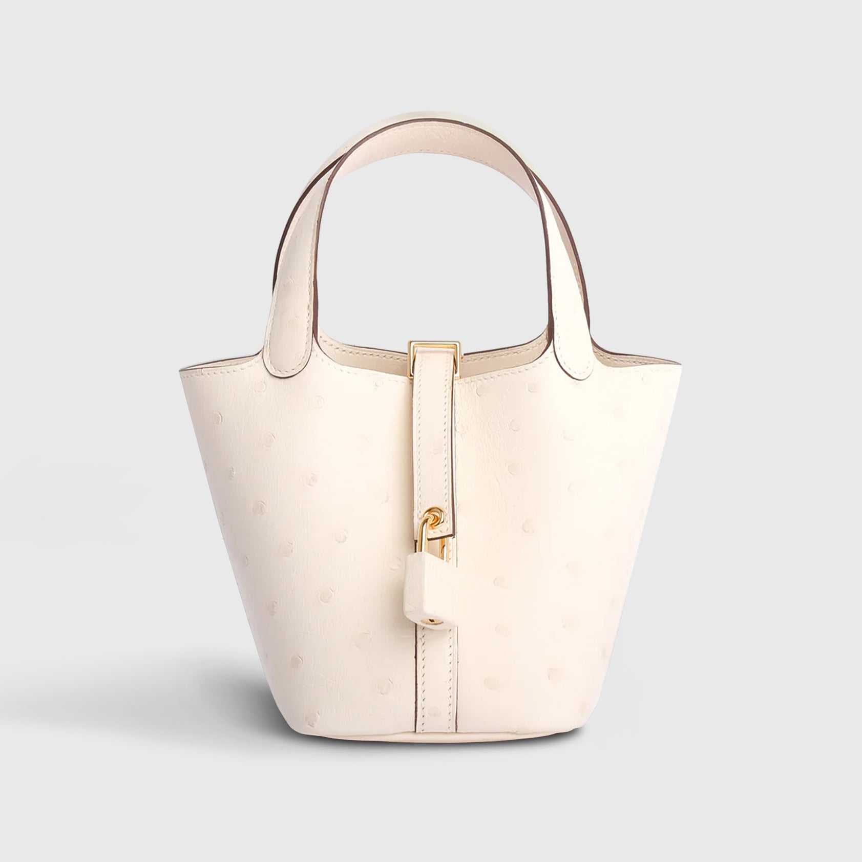 Hermès Picotin Micro Ostrich Nata Gold Hardware - eliteUSA