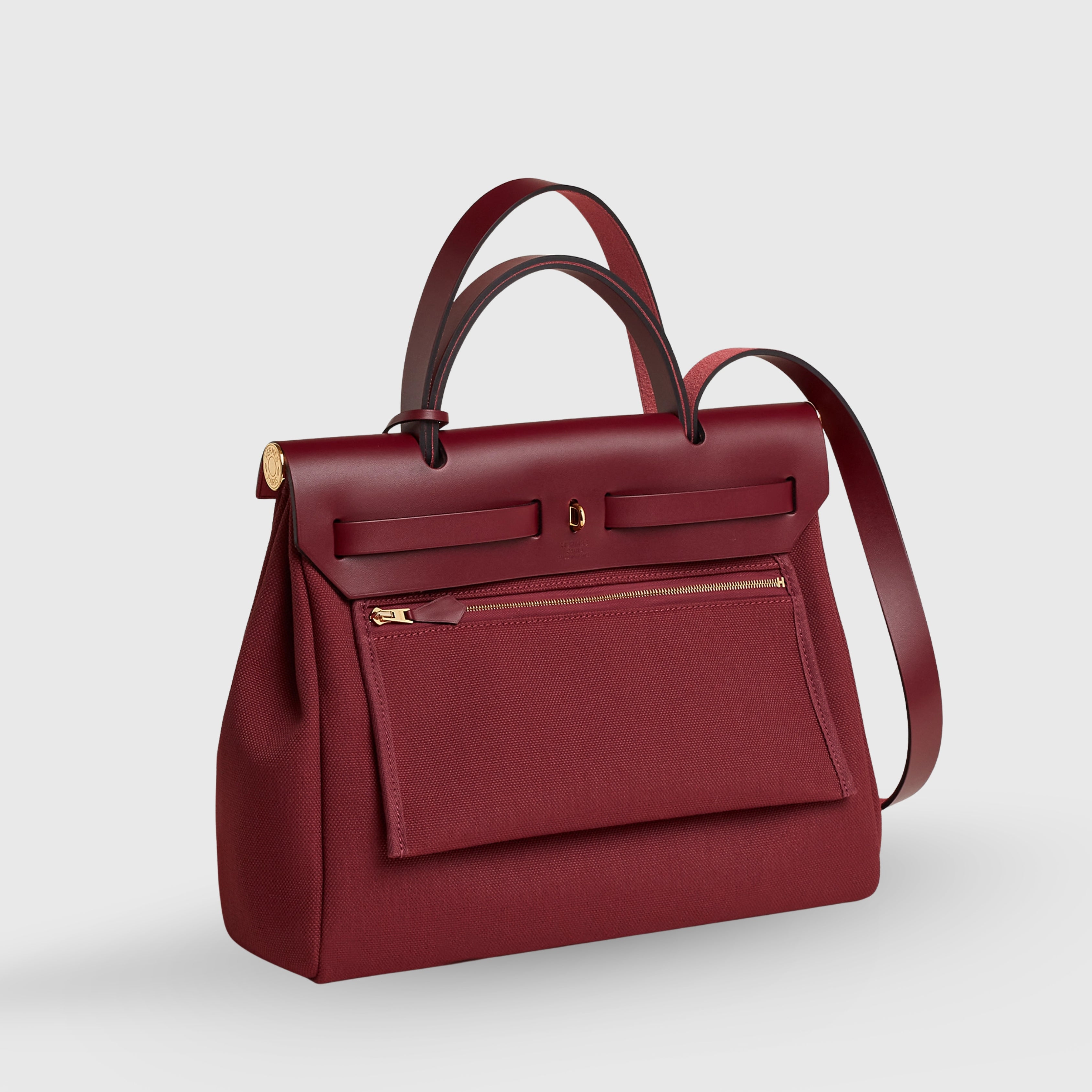 Hermès Herbag Zip 31 Rouge H/Rouge H Gold Hardware