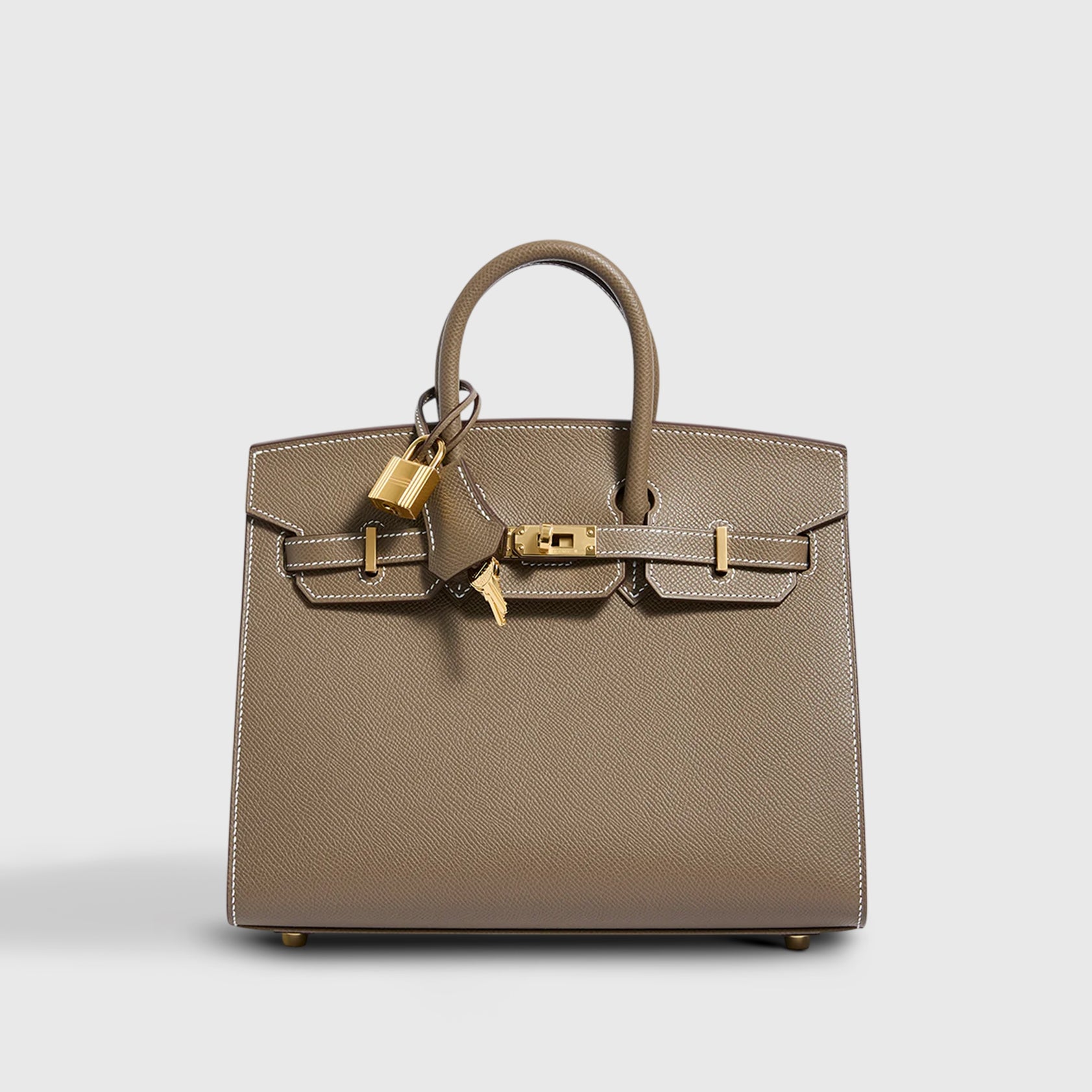 Hermès Birkin 25 Epsom Etoupe Sellier Gold Hardware