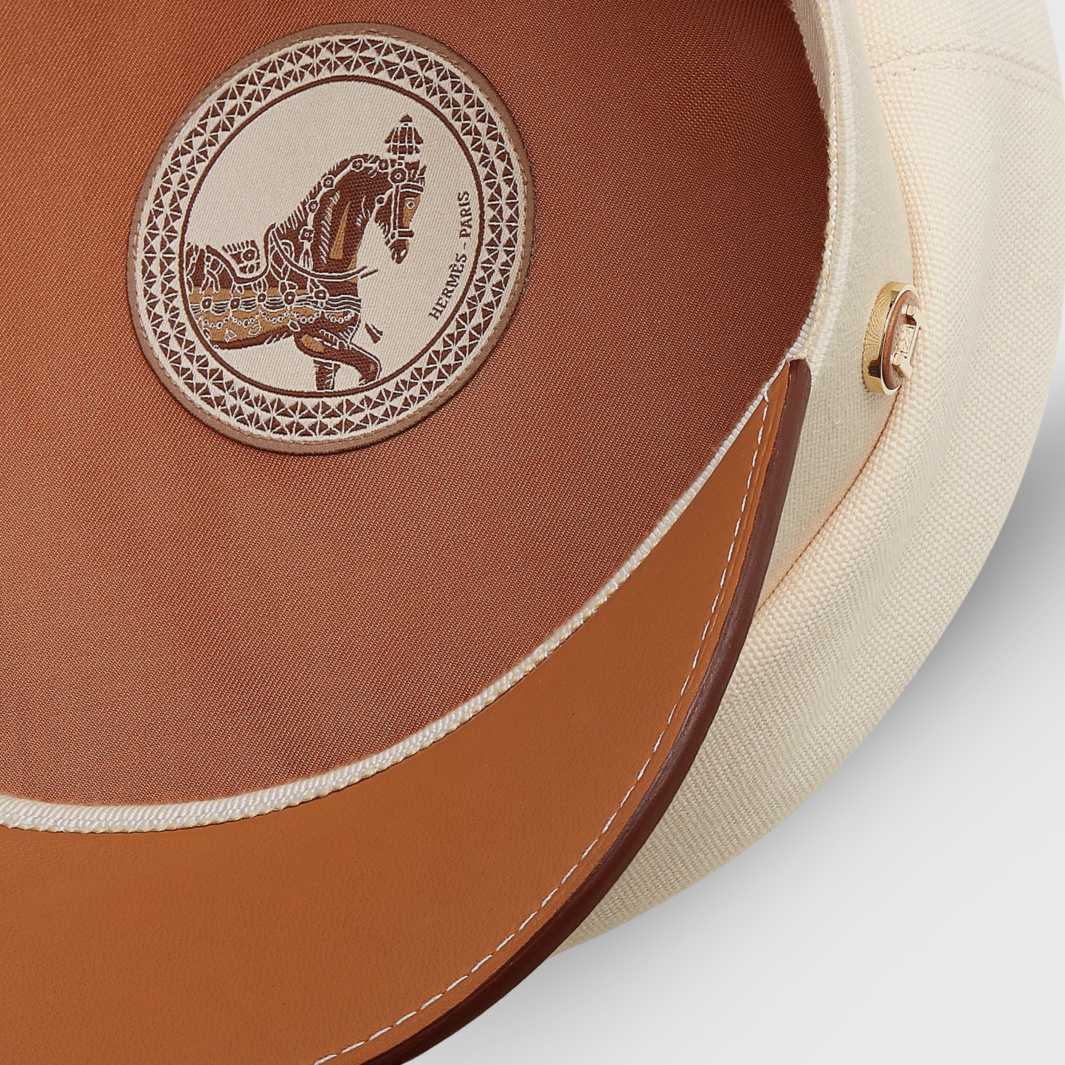 Hermès Giulietta 57 Code Cap Cotton Crème / Gold