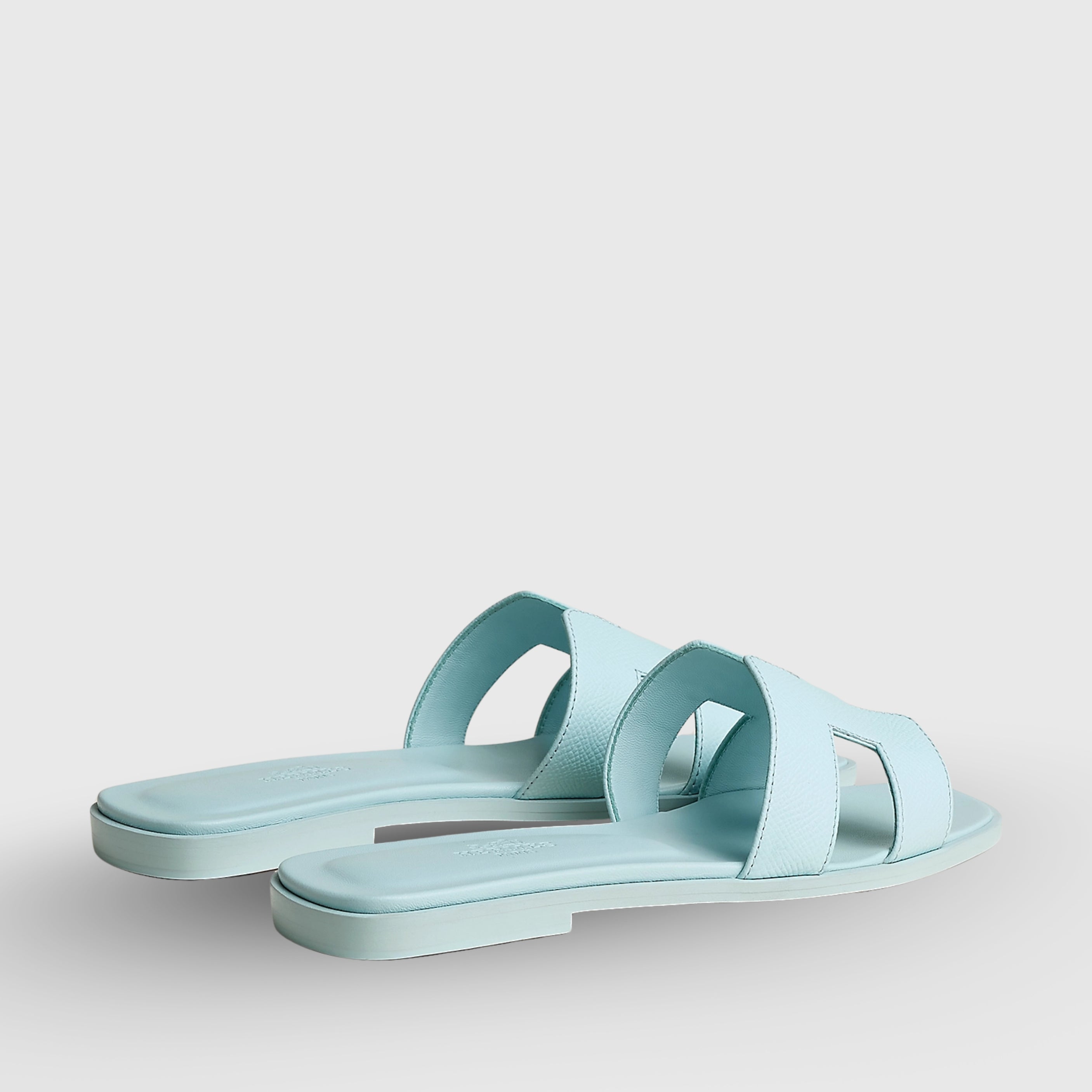 Hermès Oran Sandals Blue Brume