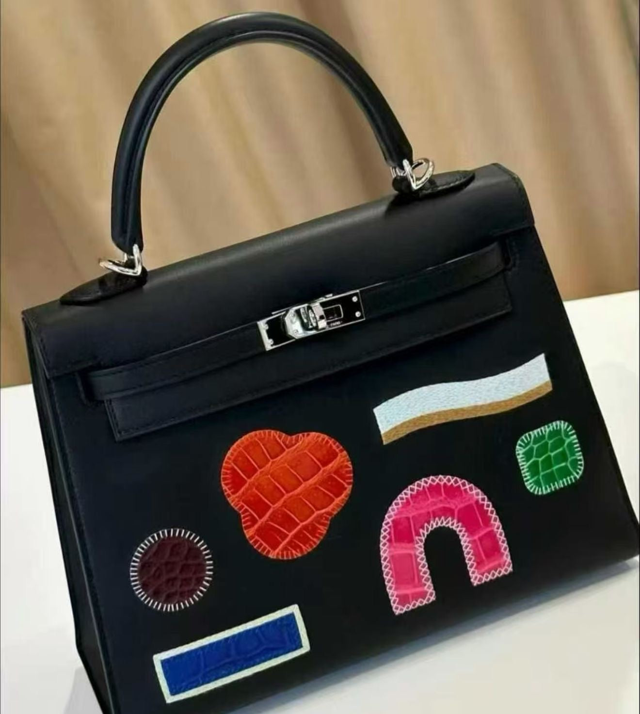 Hermes Kelly sellier Broder Swift touch 25 Black PHW