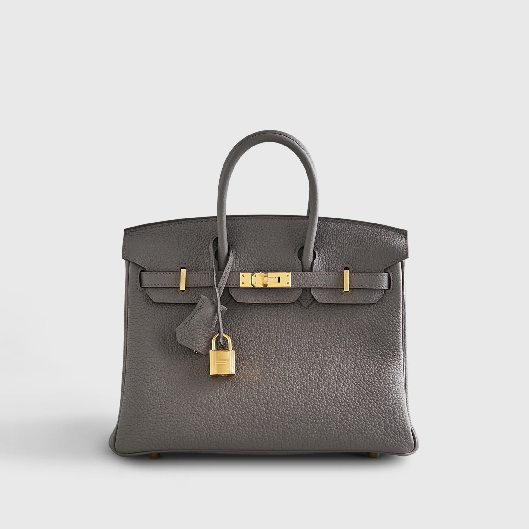 Hermès Birkin 25 Togo Gris Etain Gold Hardware