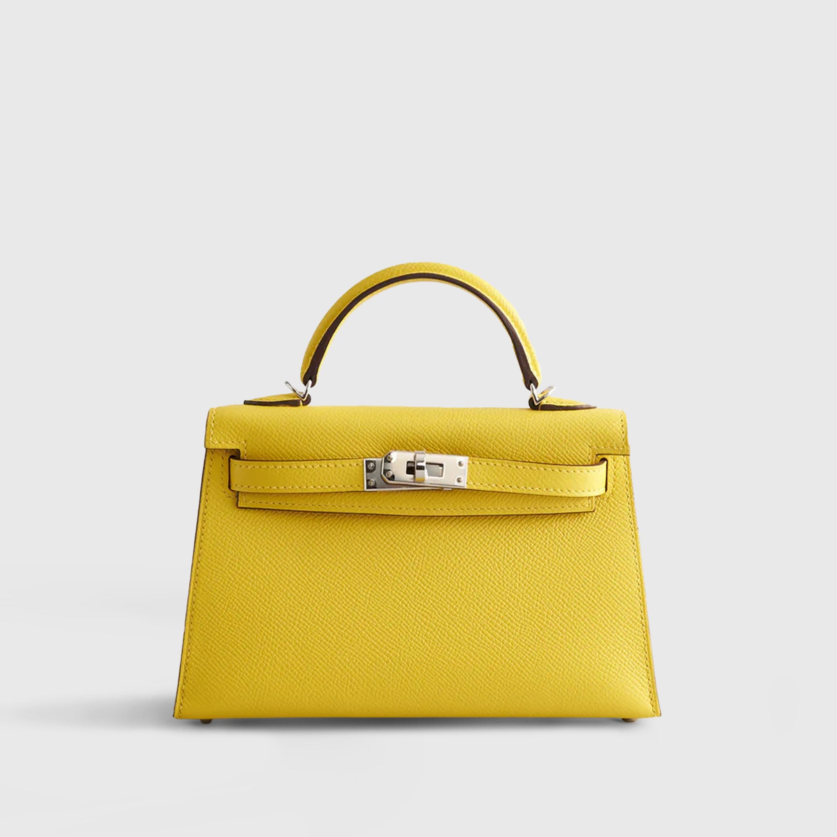 Hermès Kelly Mini Epsom Jaune de Naples Palladium Hardware - eliteUSA