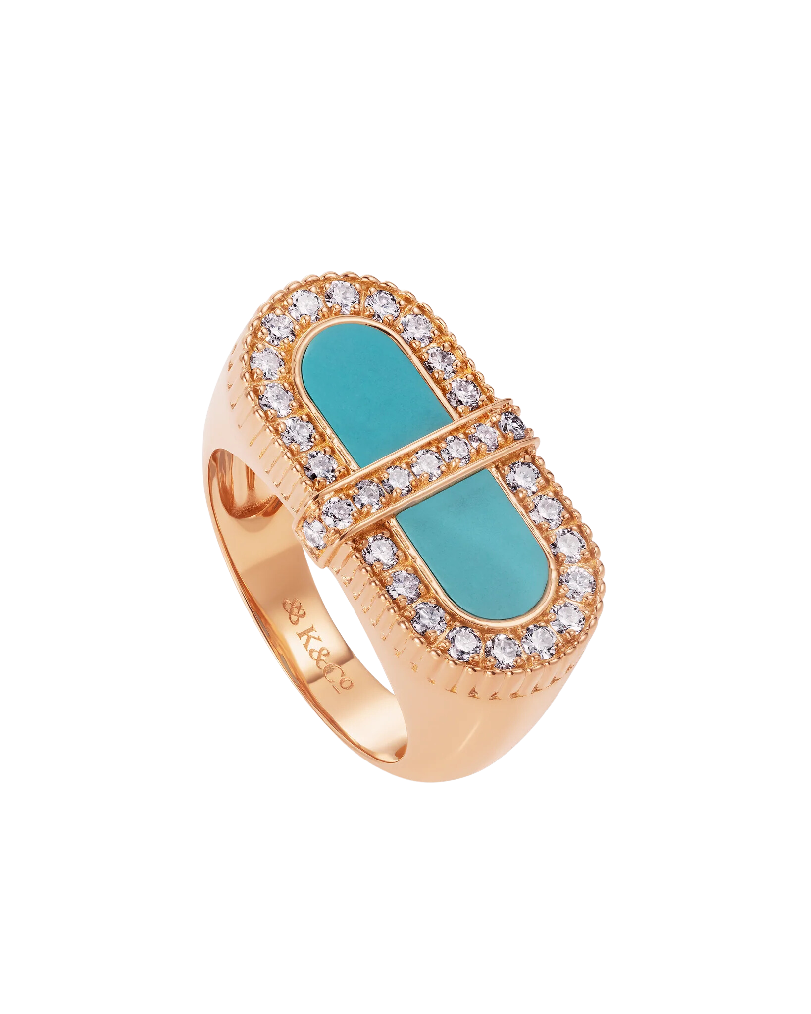 Vitamin Pink Colours Ring - Turquoise