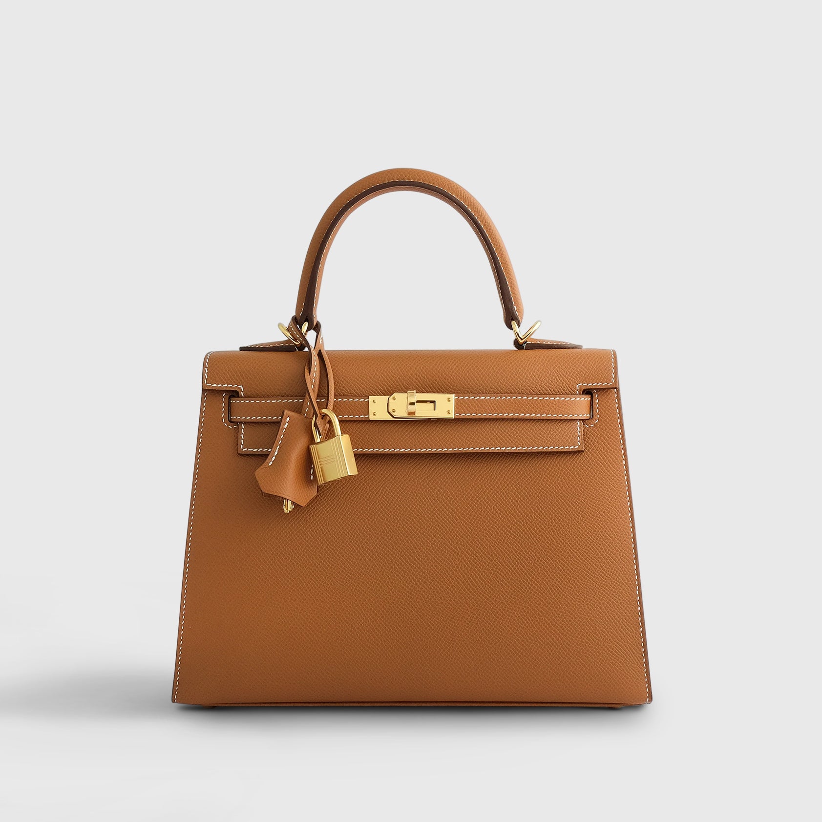 Hermès Kelly 25 Epsom Gold Sellier Gold Hardware - eliteUSA