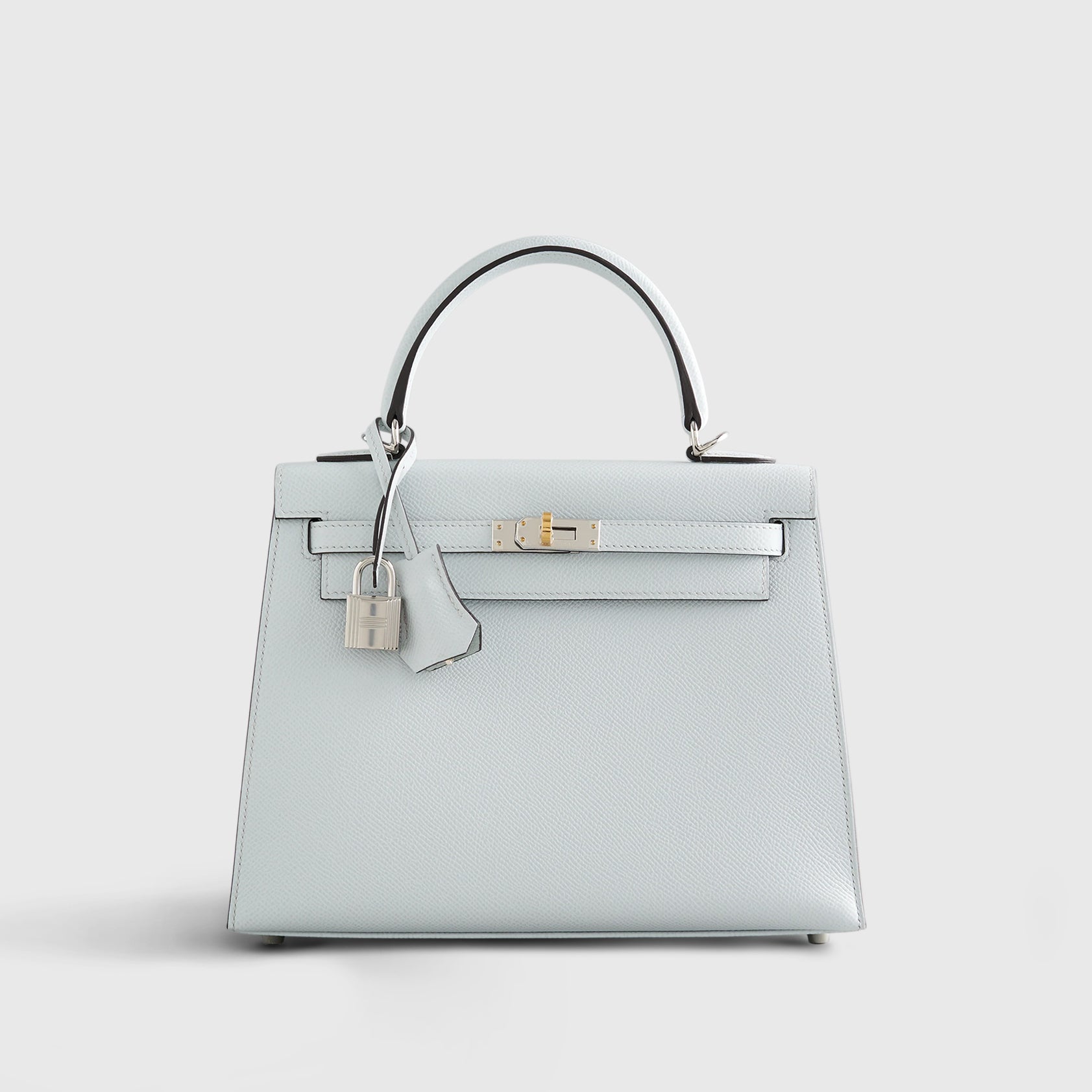 Hermès Kelly 25 Epsom Gris Platine Electrum Sellier