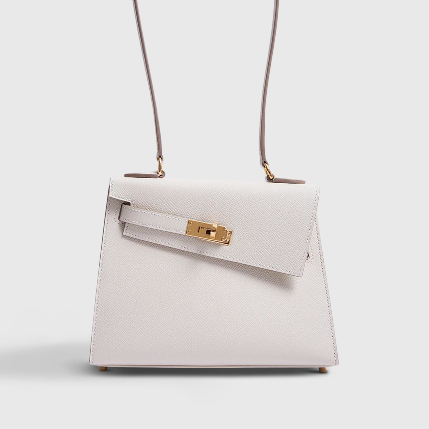 Hermès Kelly en Desordre 20 Epsom Craie Sellier Gold Hardware
