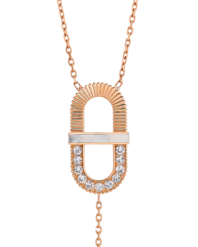 Vitamin Pink Line Necklace - Mother-Of-Pearl - eliteUSA