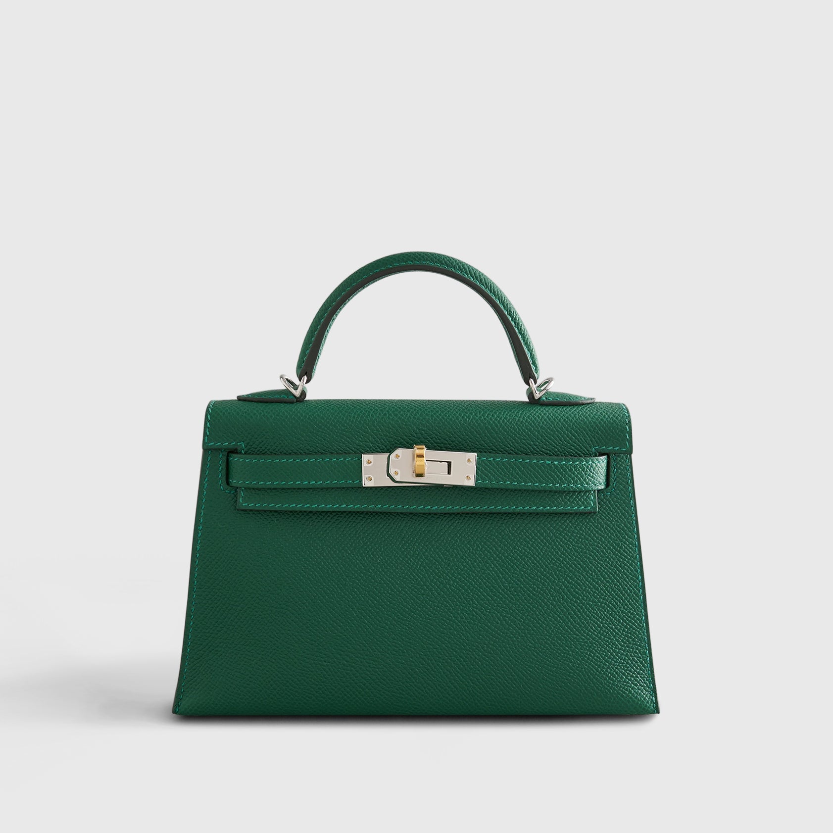 Hermès Kelly Mini Epsom Vert Moyen Electrum Sellier