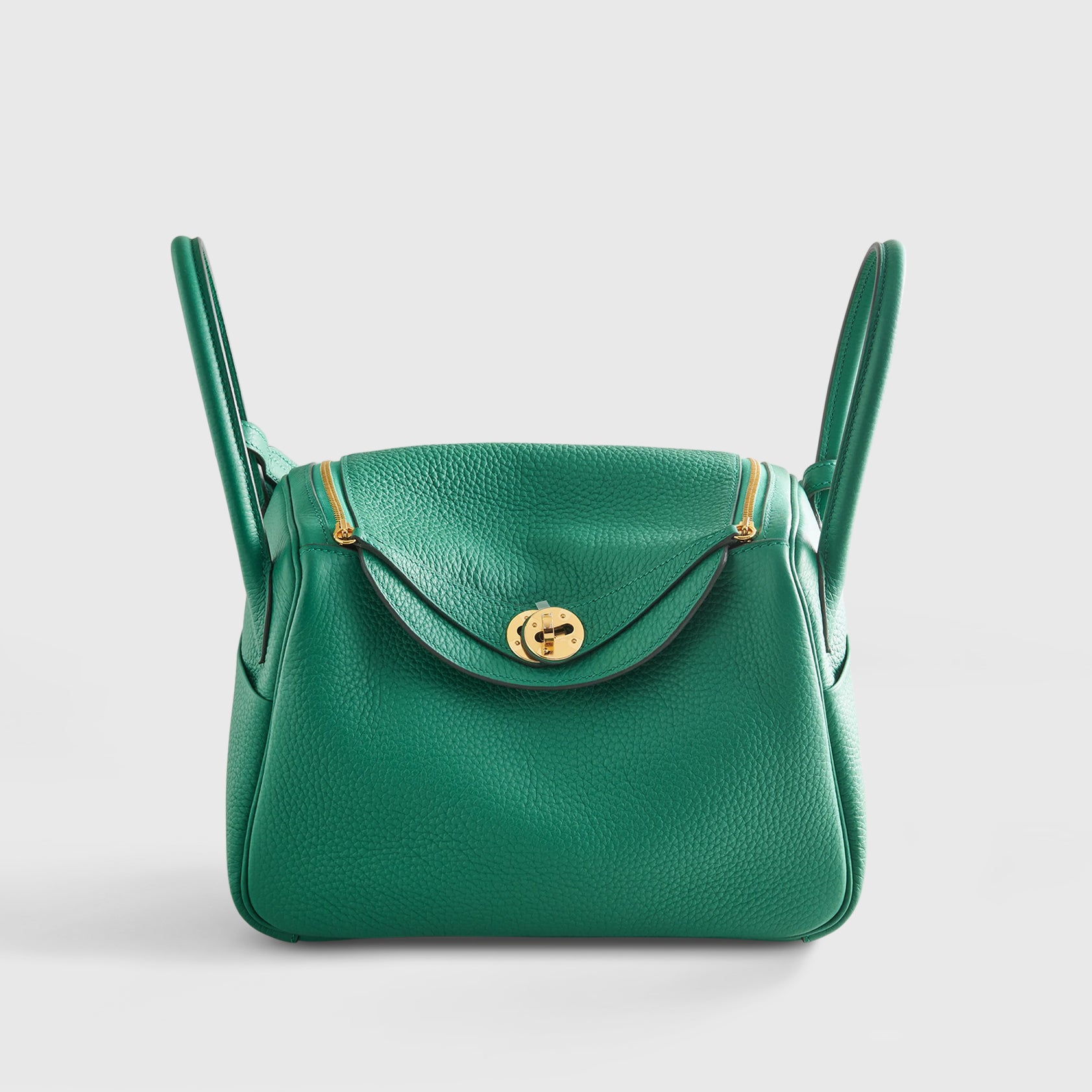 Hermès Lindy 26 Clemence Vert Vertigo Gold Hardware