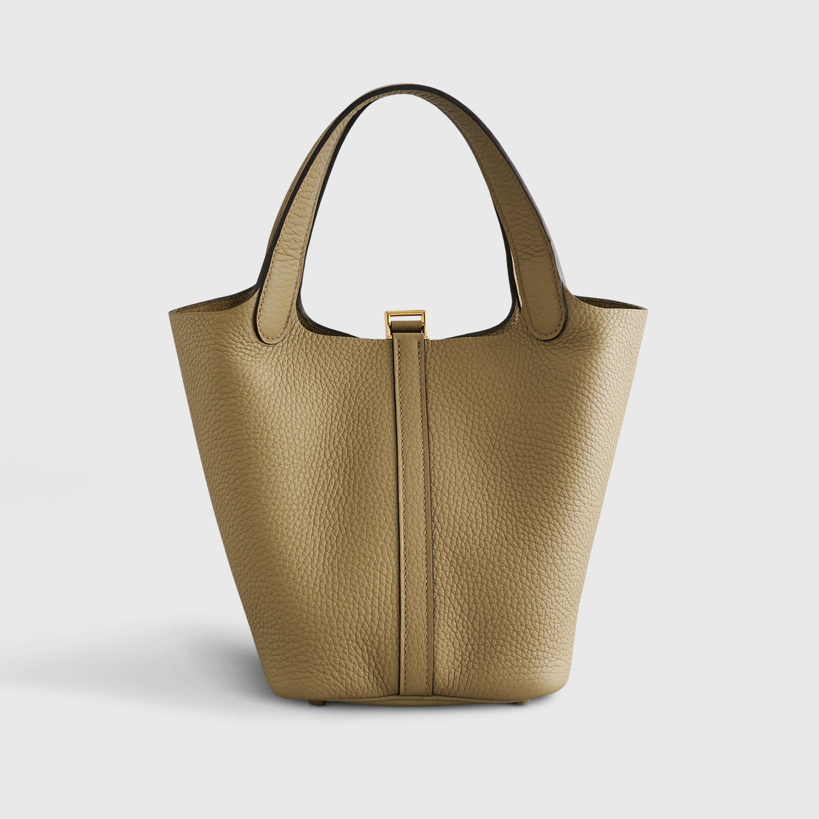 Hermès Picotin 18 Clemence Beige Marfa Gold Hardware