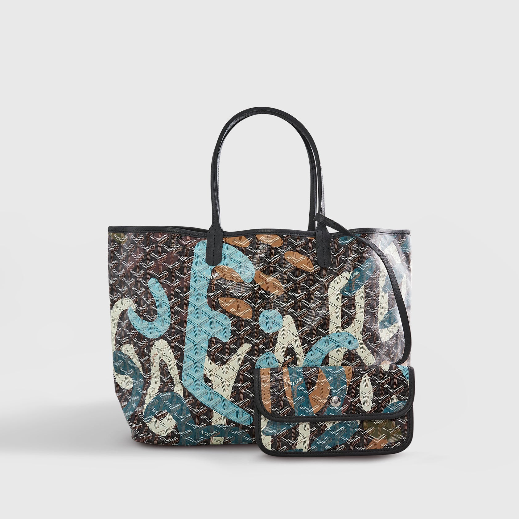 Goyard St. Louis Tote PM Black/Blue/Tan Camo Limited Edition - eliteUSA