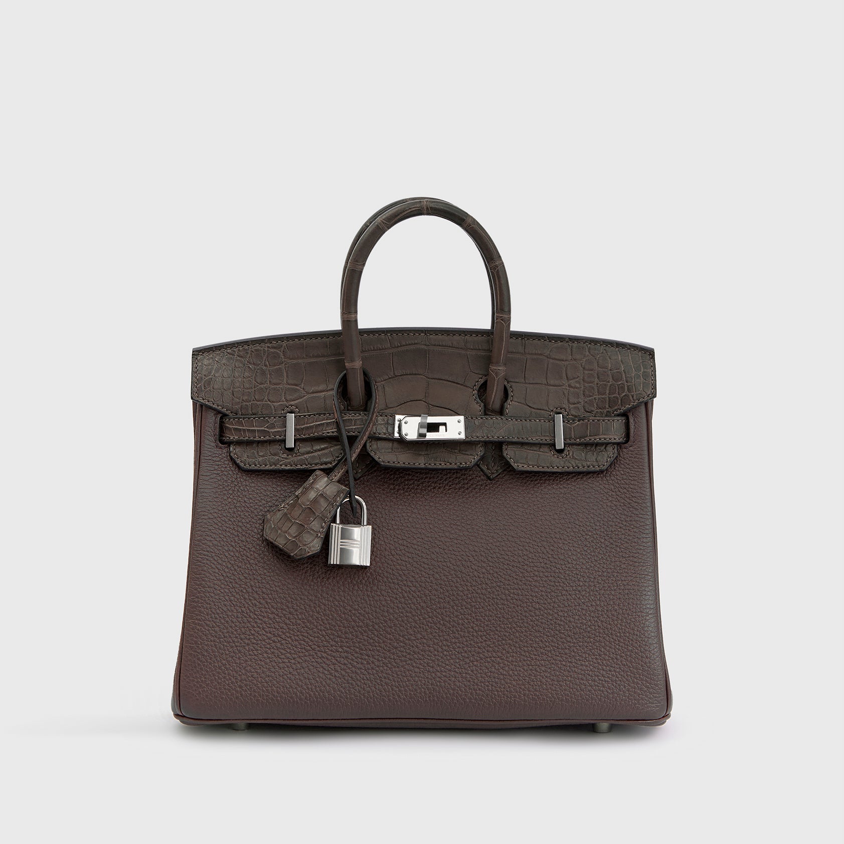 Hermès Birkin Touch 25 Alligator, Togo Rouge Sellier Matte Palladium Hardware
