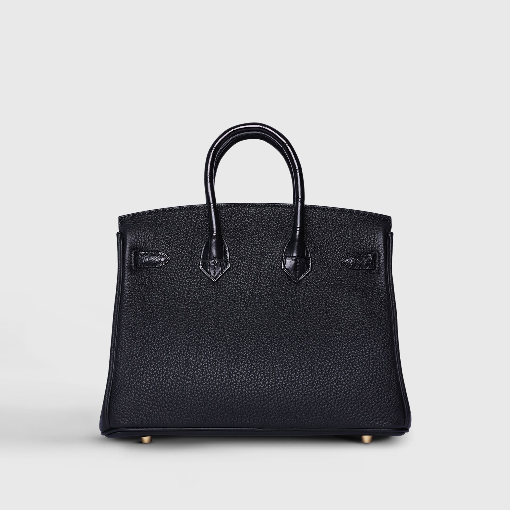 Hermès Birkin Touch 25 Croc Togo Black Gold Hardware Matte