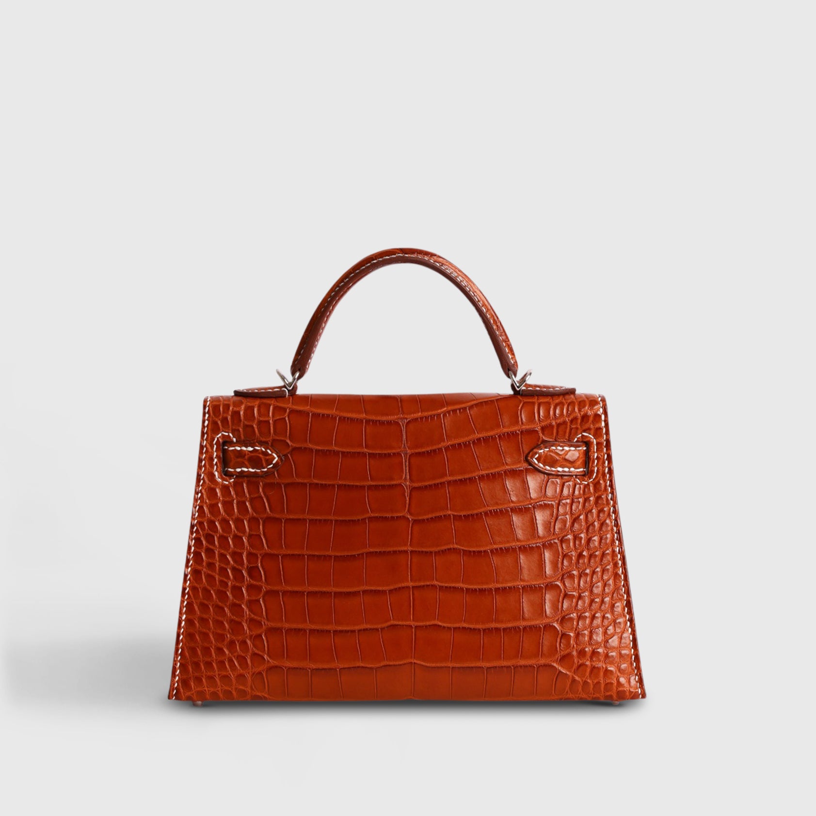 Hermès Kelly Mini Alligator, Barenia Fauve Palladium Hardware Sellier Matte