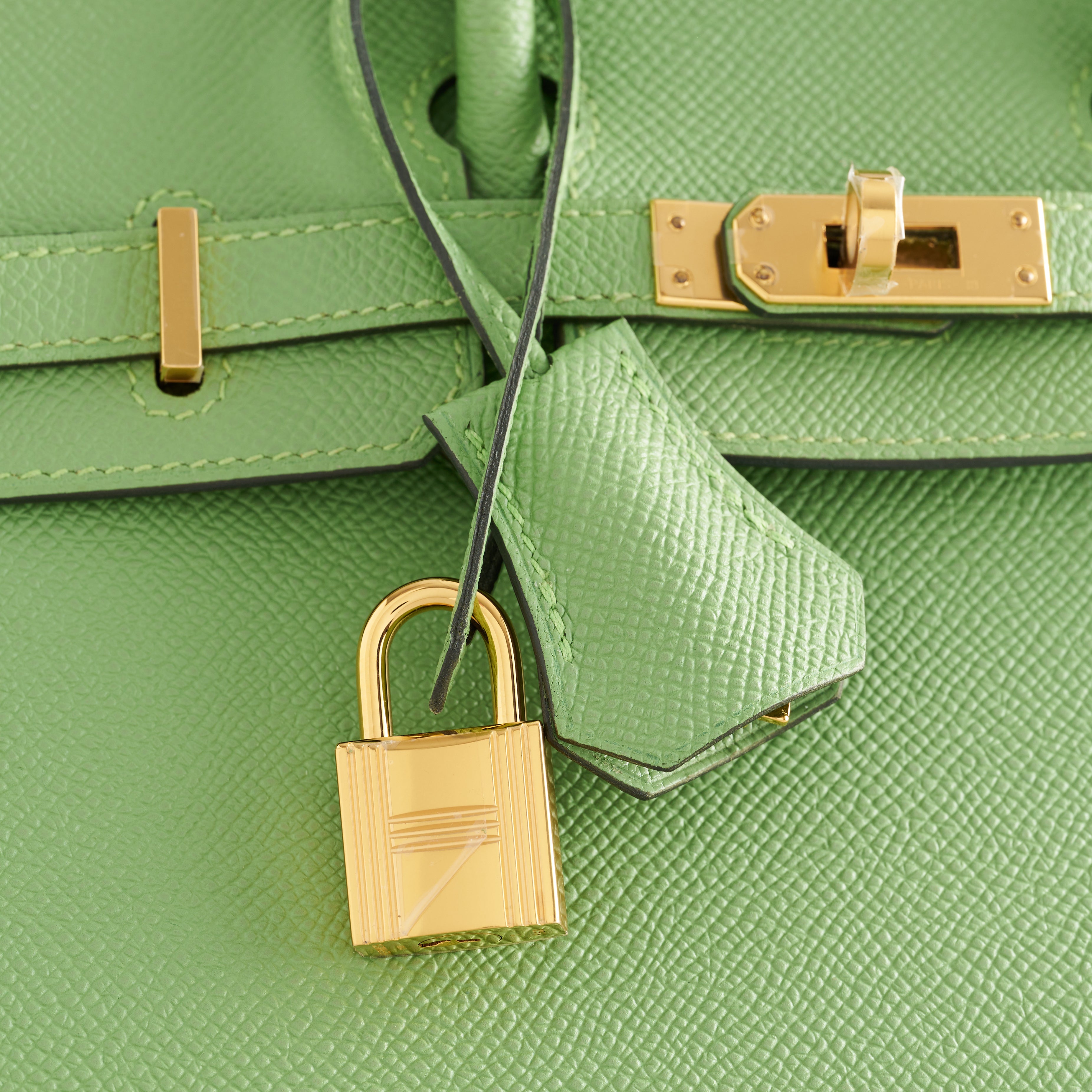 Hermès Birkin 25 Epsom Vert Criquet Gold Hardware Sellier - eliteUSA
