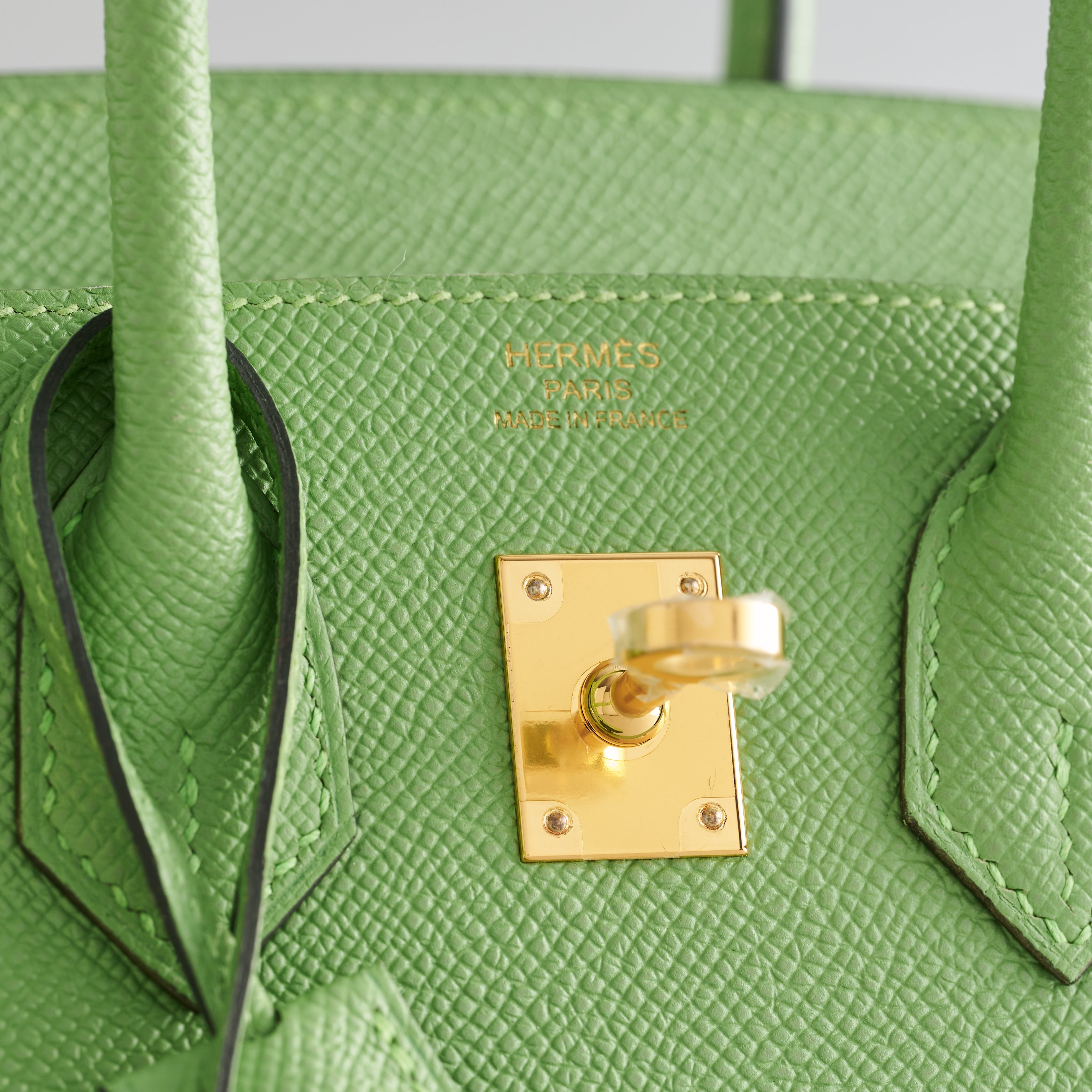 Hermès Birkin 25 Epsom Vert Criquet Gold Hardware Sellier - eliteUSA