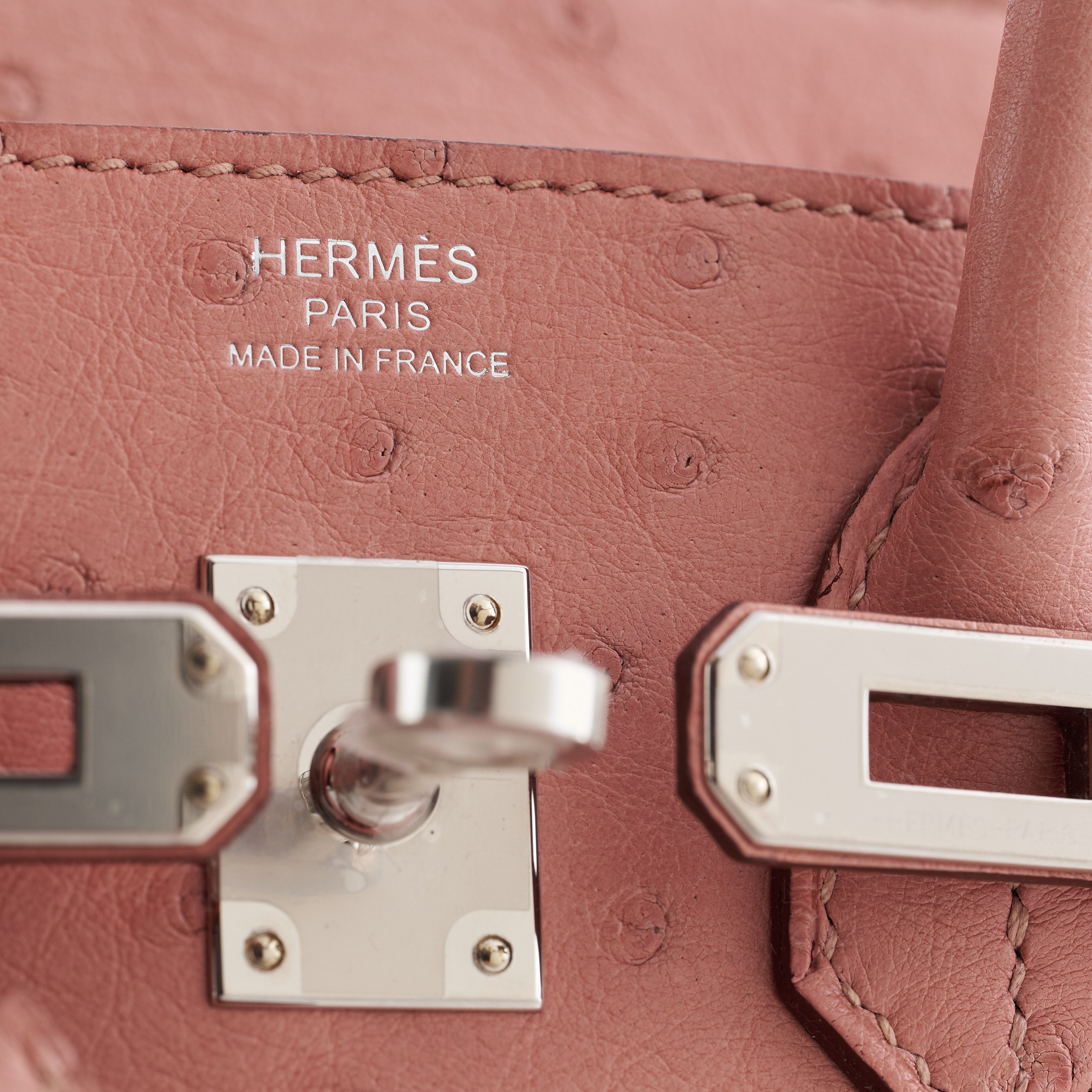 Hermès Birkin 25 Ostrich Terre Cuite Palladium Hardware - eliteUSA