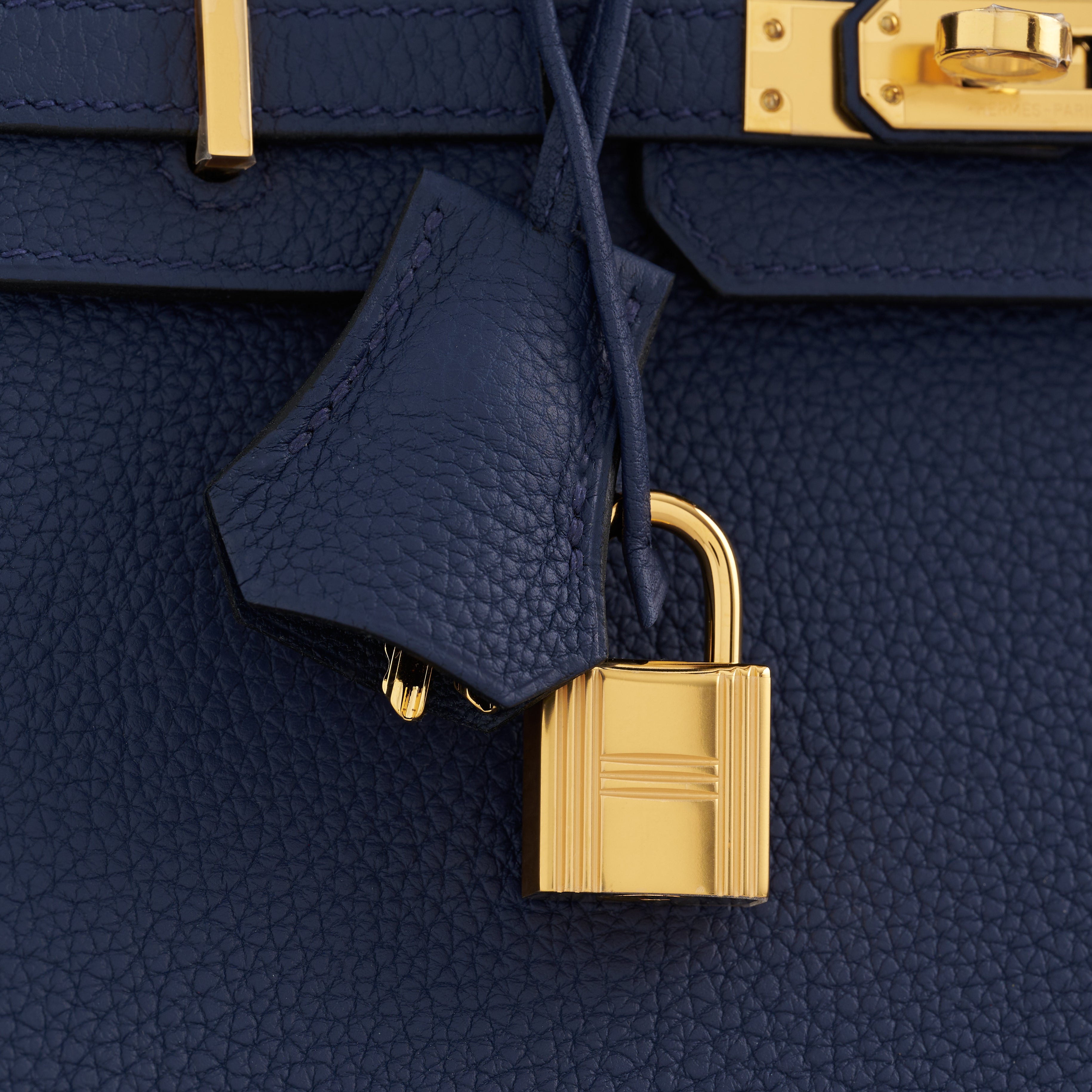 Hermès Birkin 25 Togo Blue Navy Gold Hardware - eliteUSA