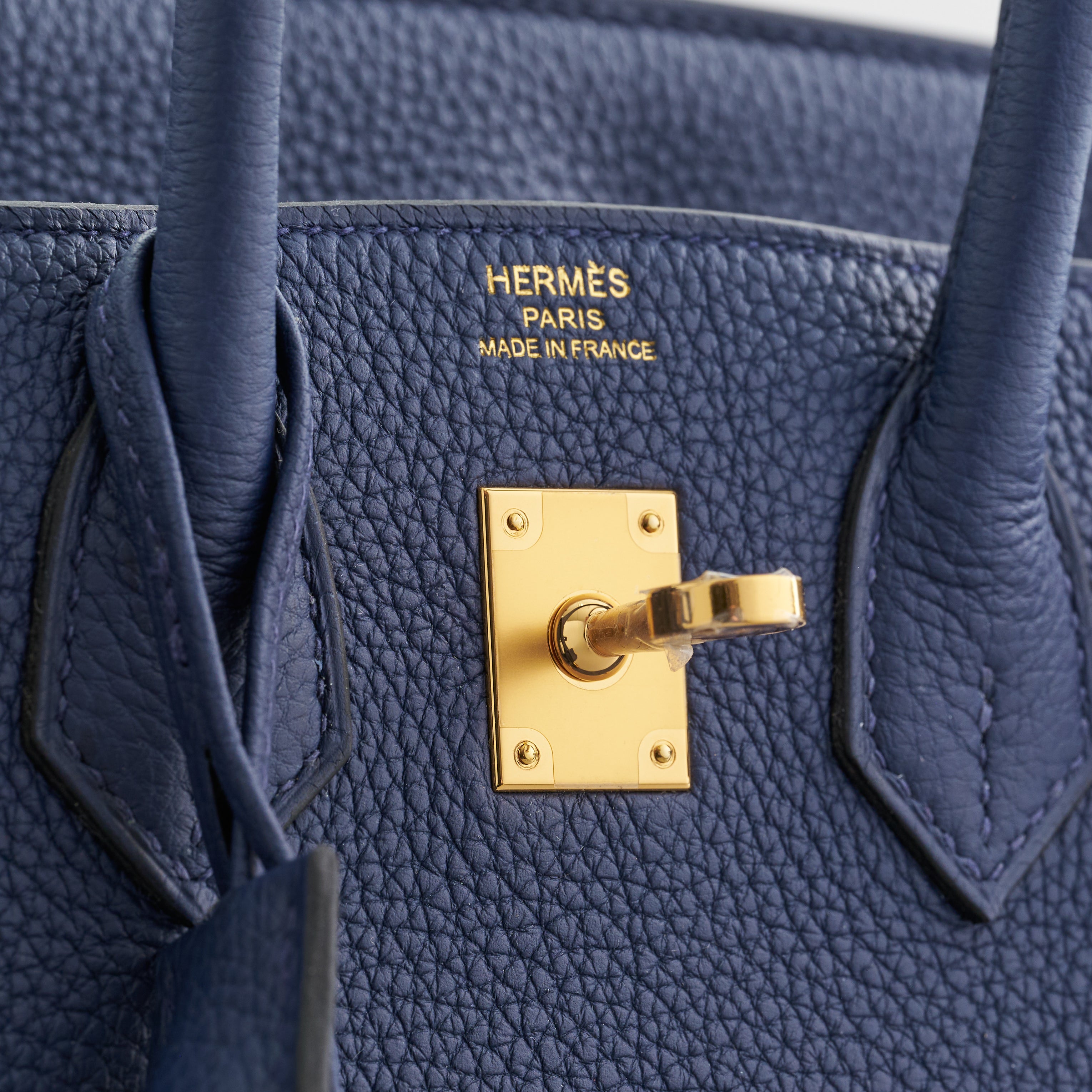 Hermès Birkin 25 Togo Blue Navy Gold Hardware - eliteUSA