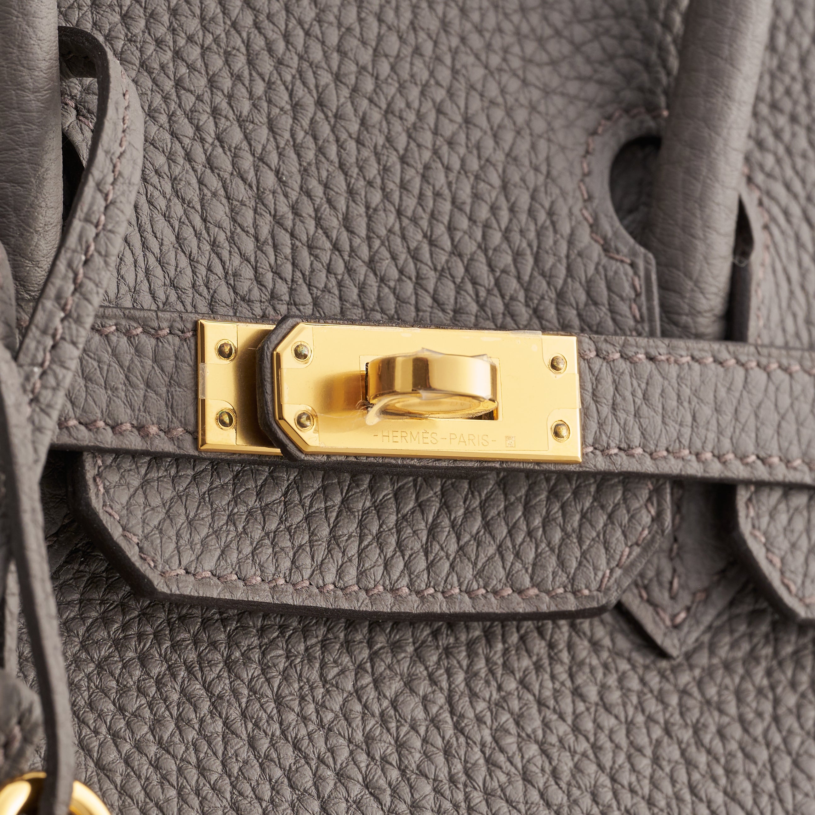 Hermès Birkin 25 Togo Gris Etain Gold Hardware