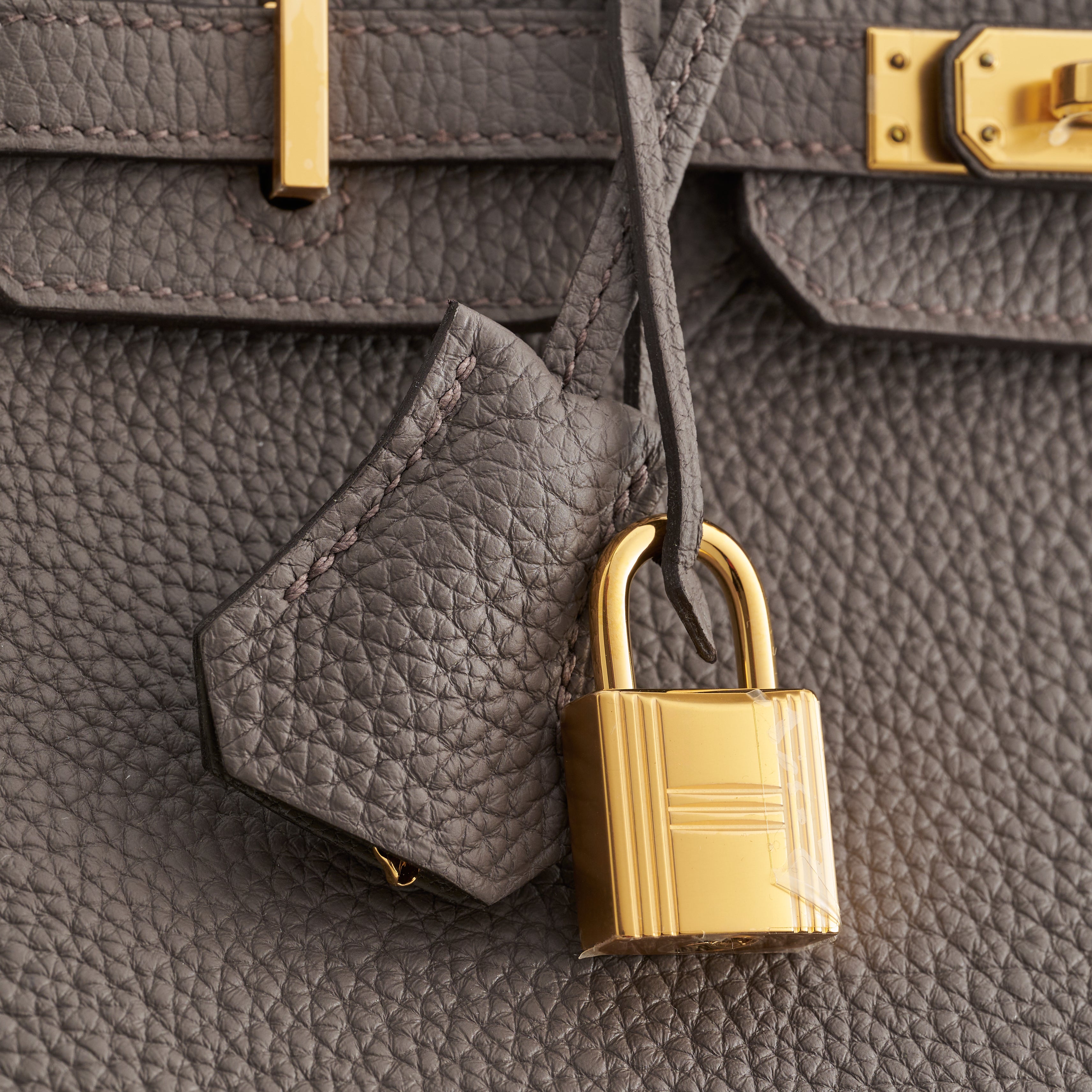 Hermès Birkin 25 Togo Gris Etain Gold Hardware