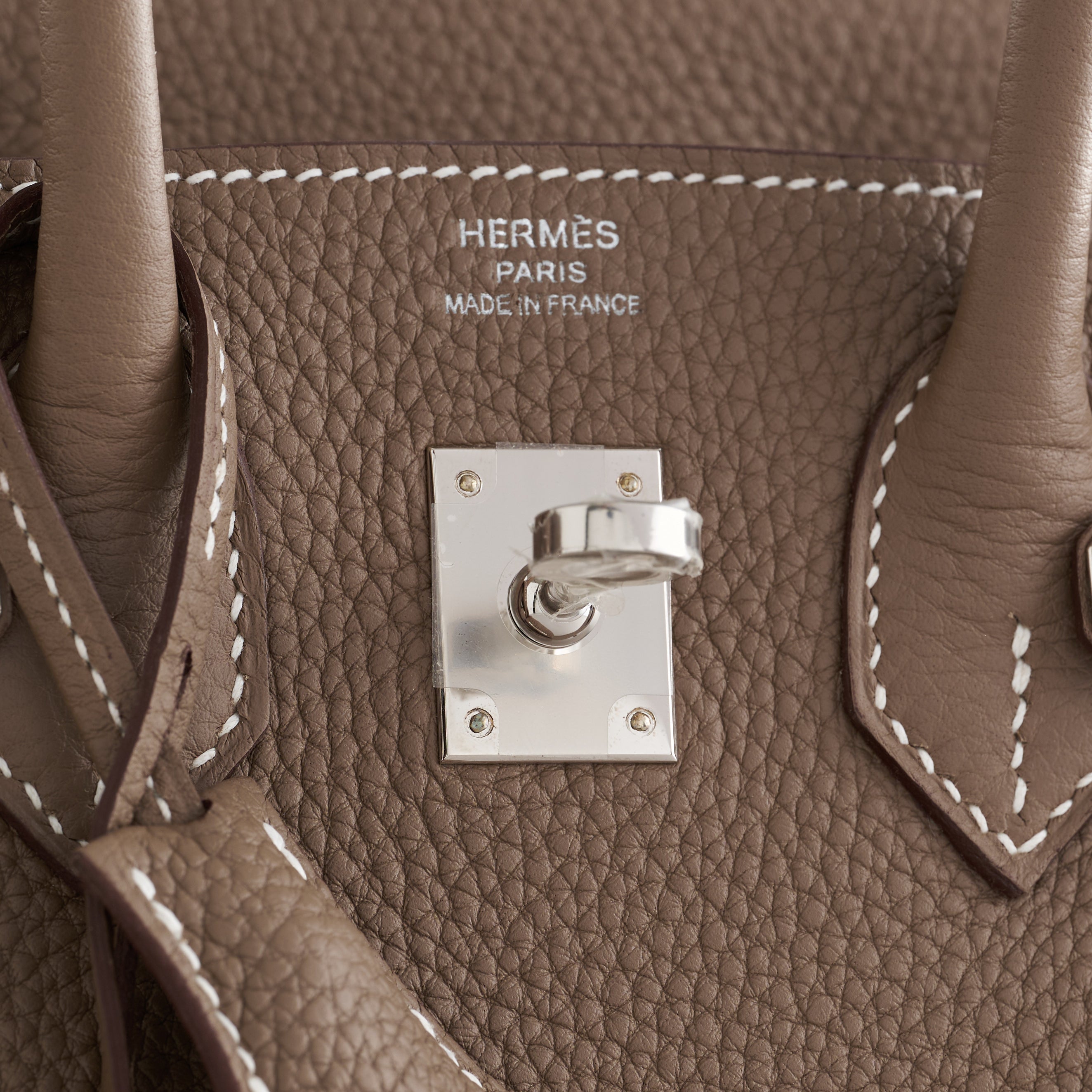 Hermès Birkin 25 Togo Etoupe Palladium Hardware Retourne - eliteUSA