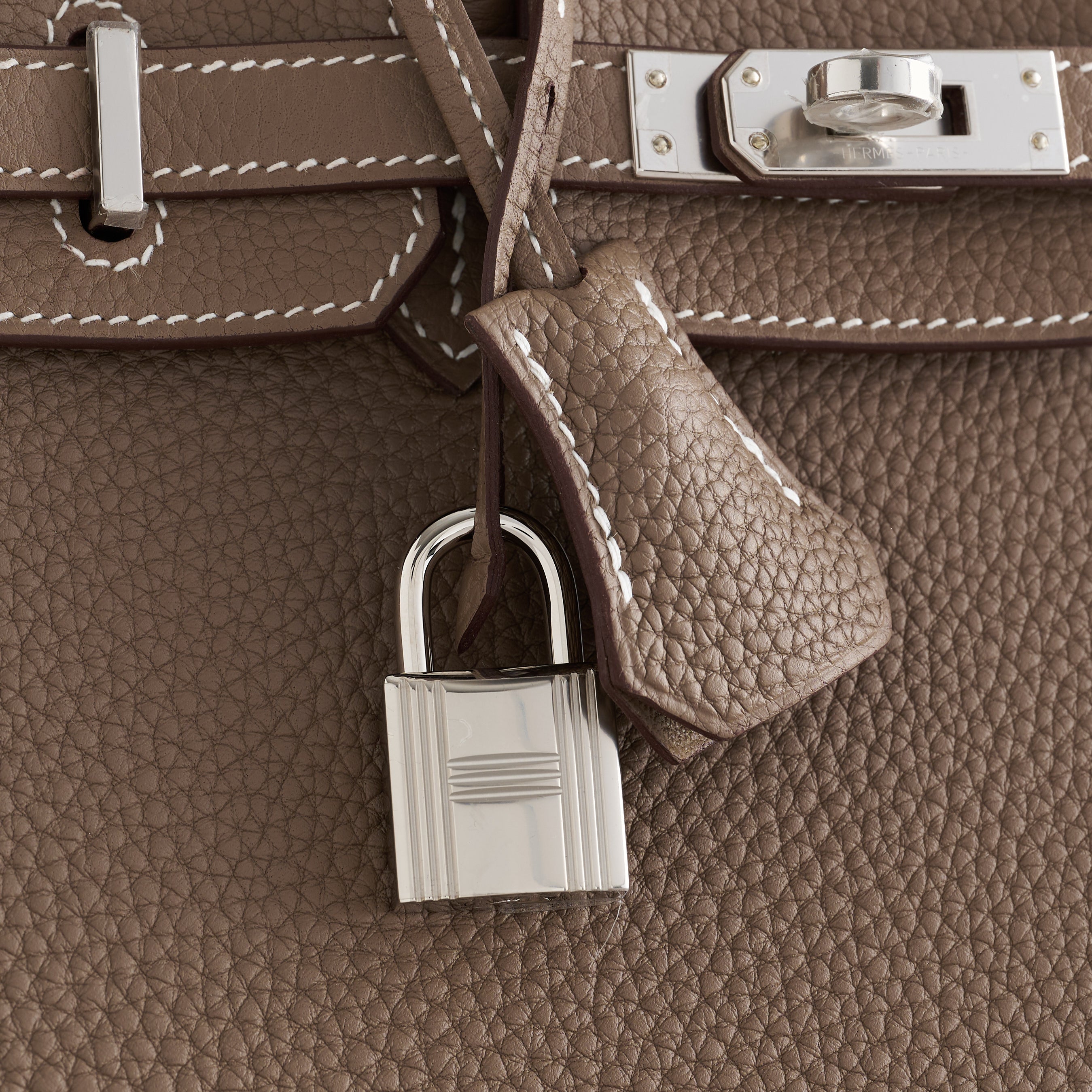 Hermès Birkin 25 Togo Etoupe Palladium Hardware Retourne - eliteUSA