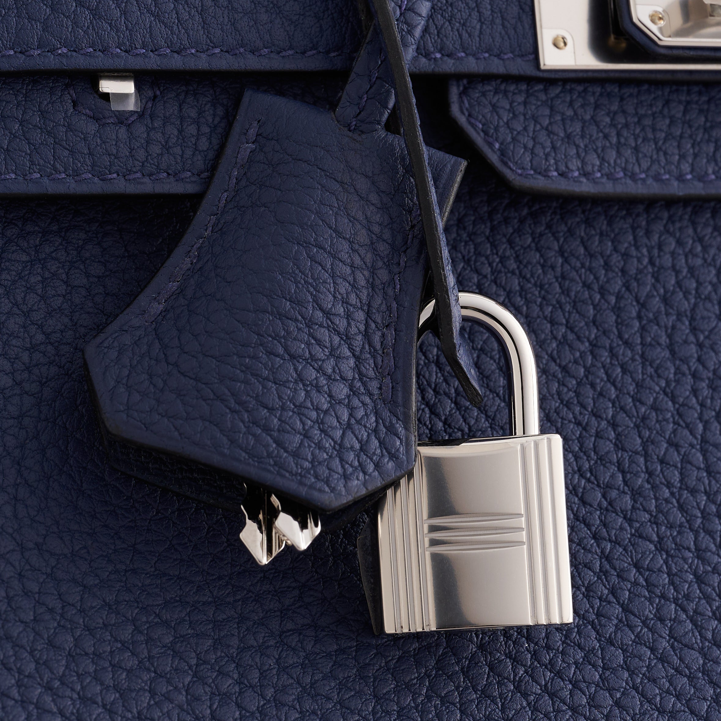 Hermès Birkin 25 Togo Blue Navy Palladium Hardware - eliteUSA