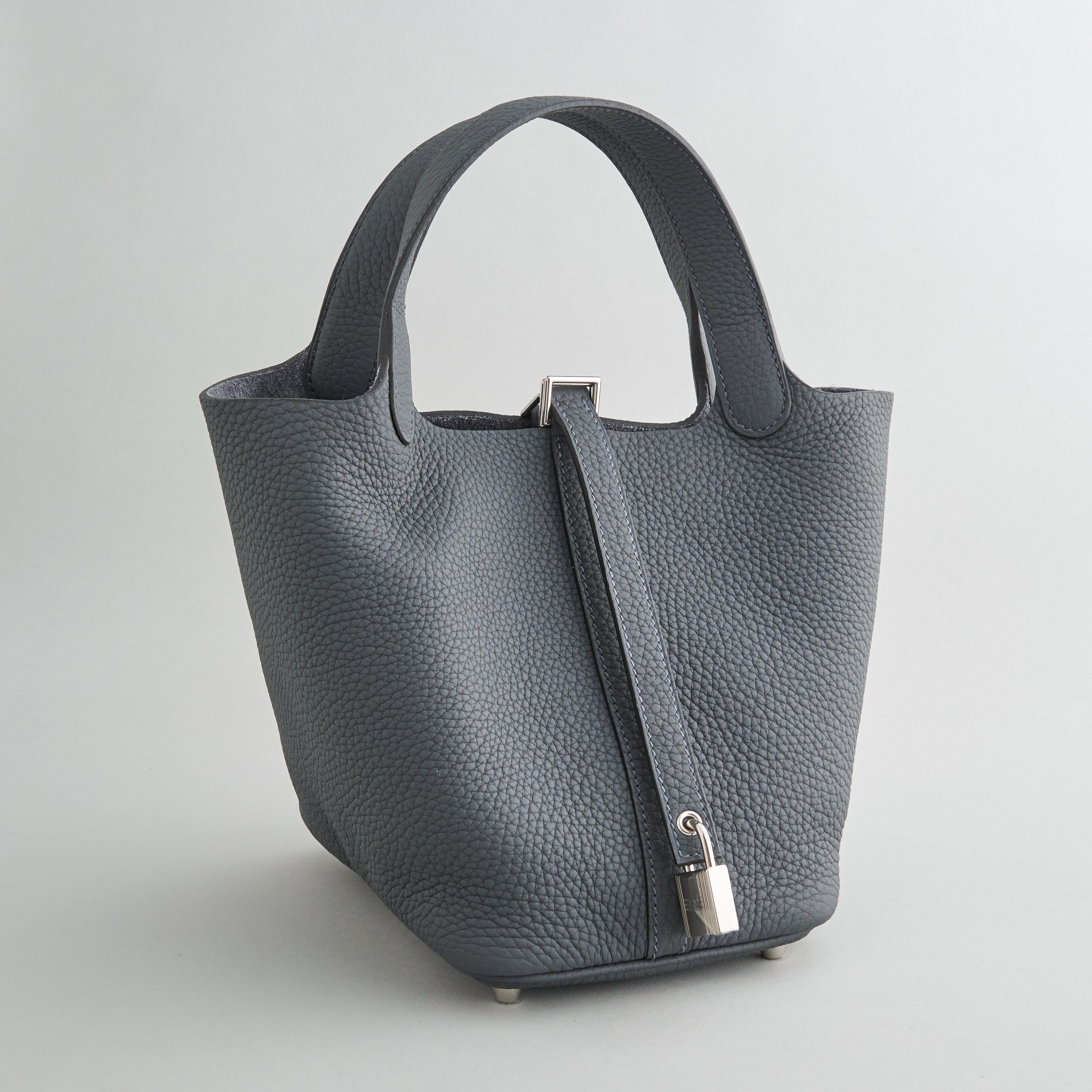 Hermès Picotin 18 Clemence Gris Misty Permabrass Hardware
