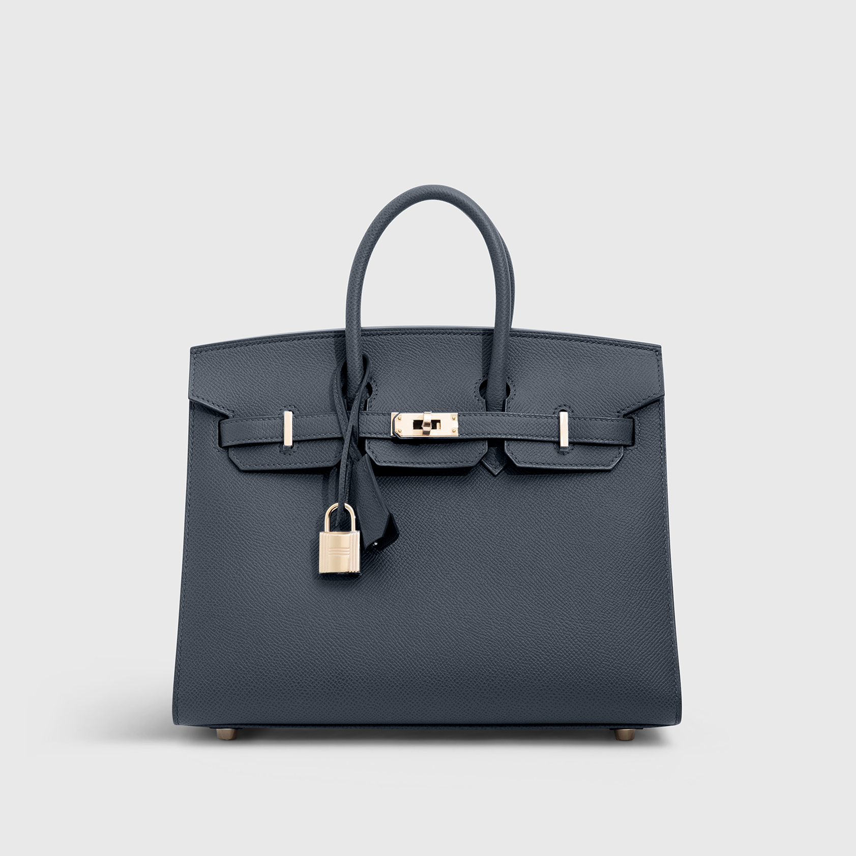 Hermès Birkin 25 Epsom Gris Misty Permabrass Sellier