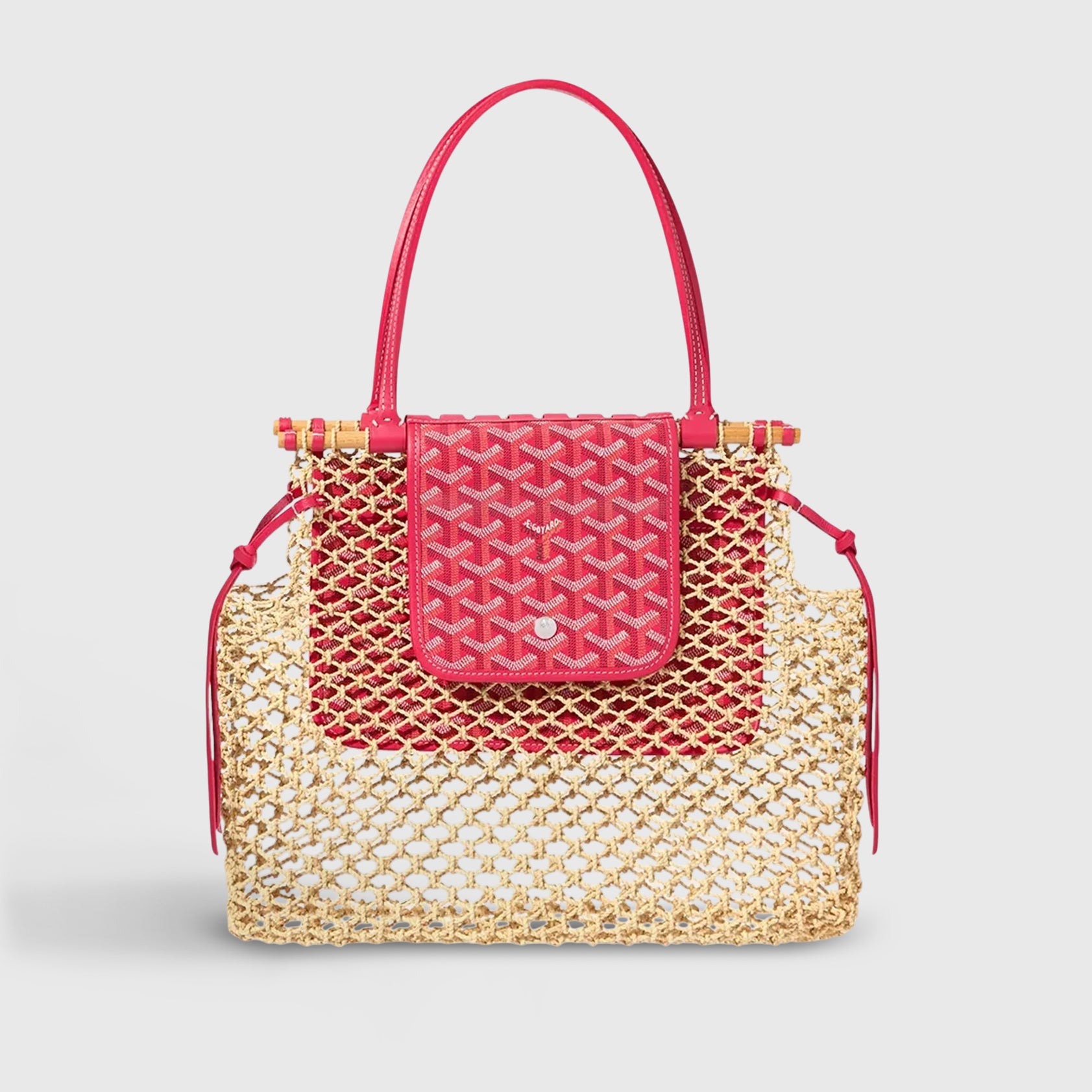 Goyard Aligre Mesh Bag Fuschia Handbraided