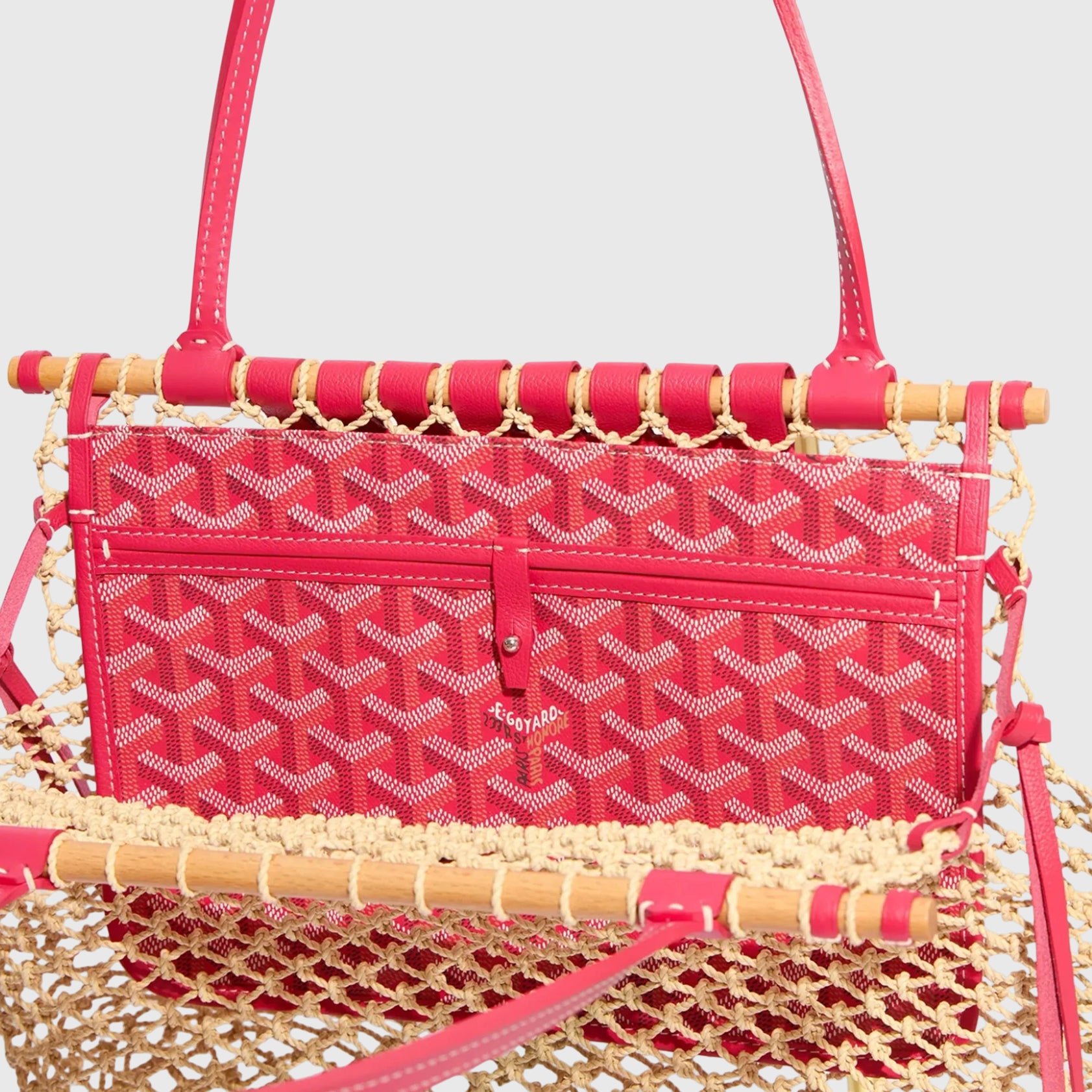 Goyard Aligre Mesh Bag Fuschia Handbraided